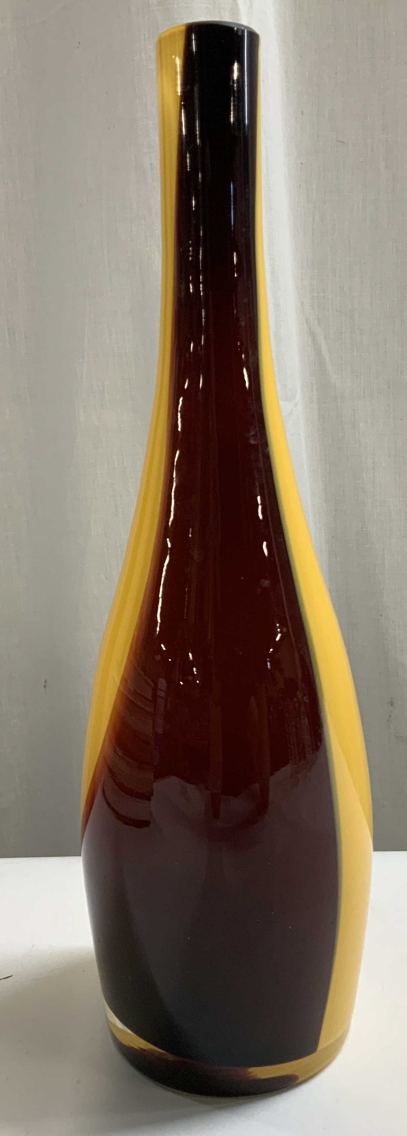 Red & Yellow Art Glass Vase 11.3in (1 of 6)