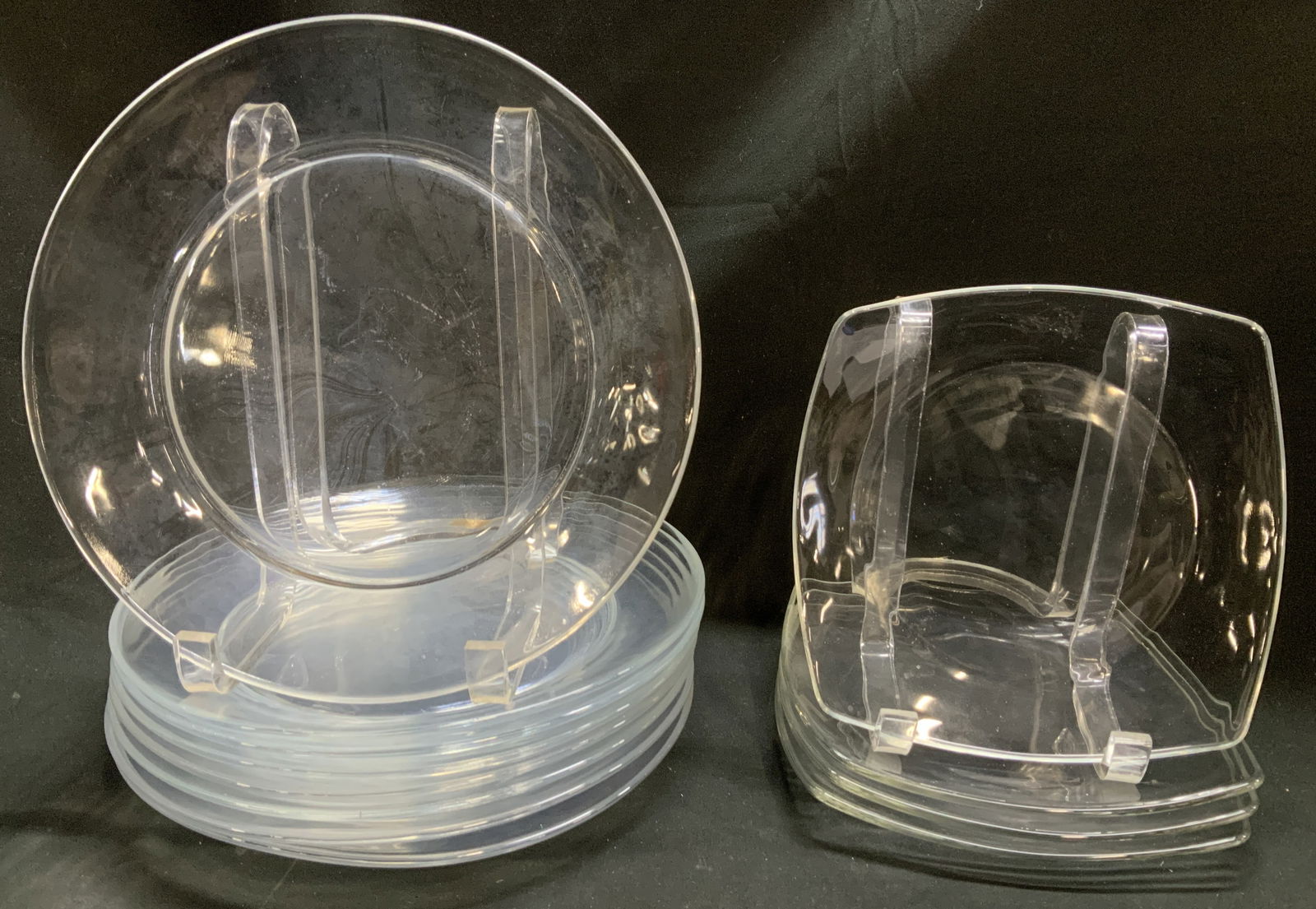 Lot 12 Clear Glass Plates ARCOROC FRANCE (1 of 7)