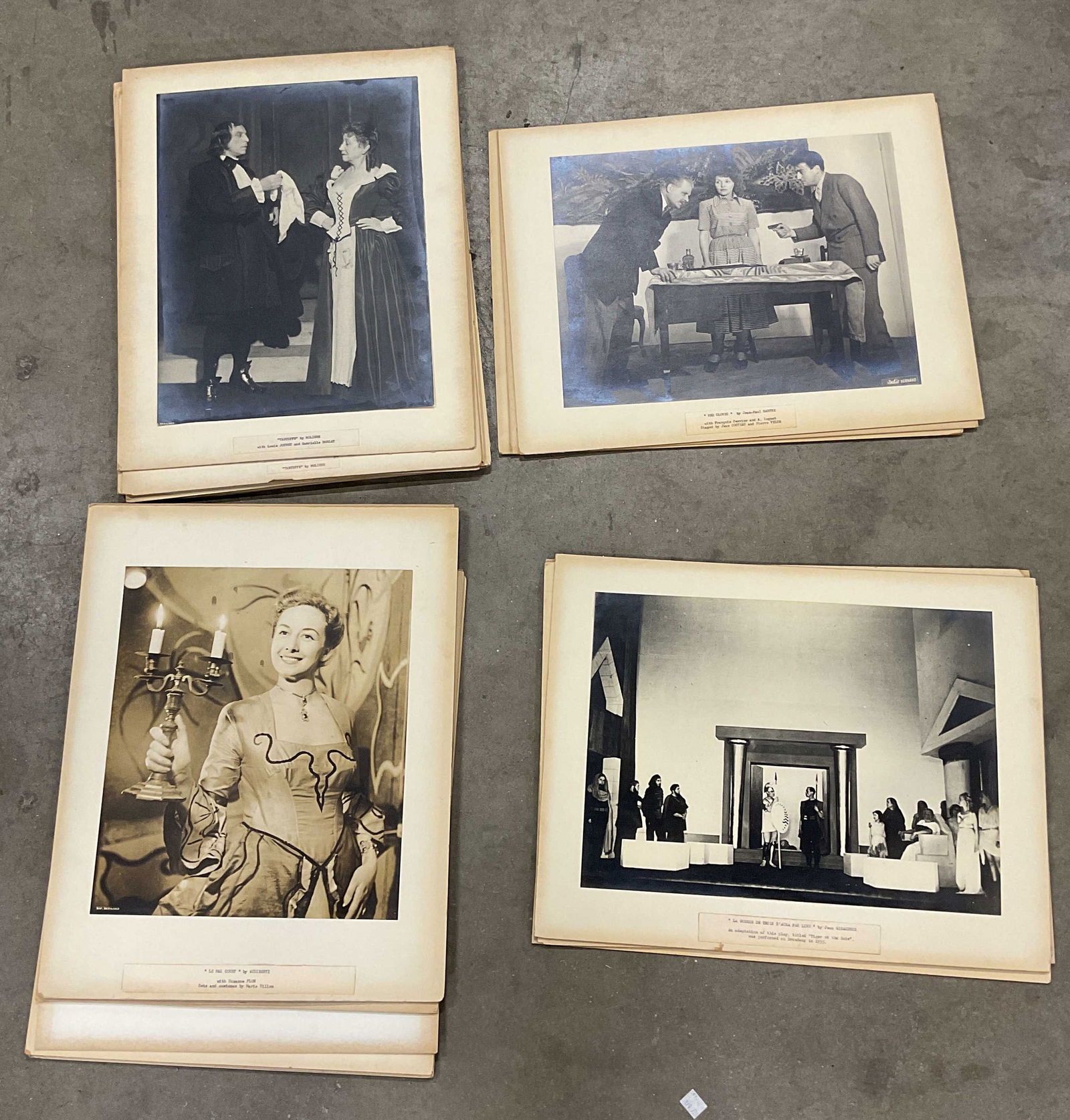 Group Lot 24 Bernand Theater Silver Prints c50s (1 of 9)