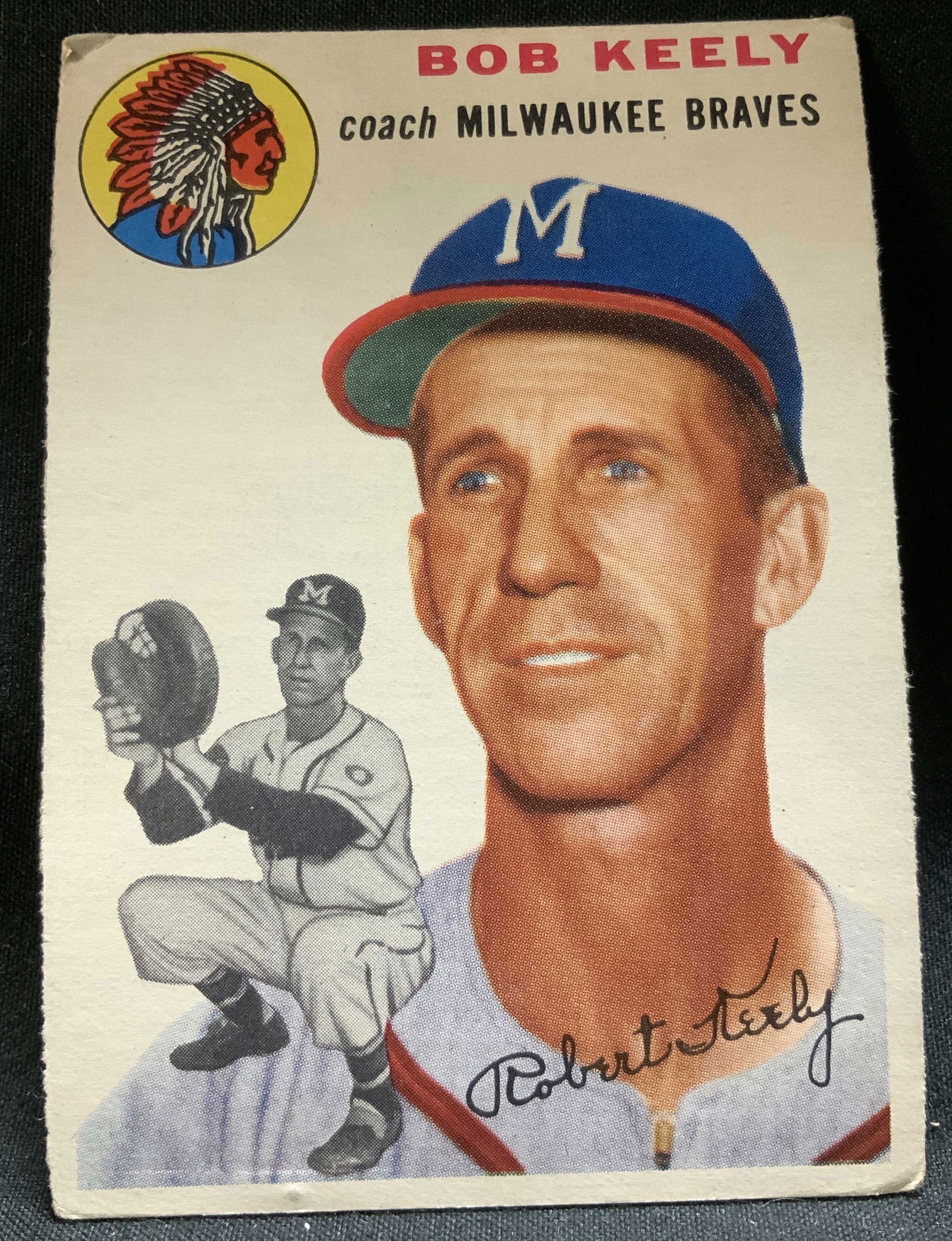 1954 Topps #176 Bob Keely Milwaukee Baseball Crd (1 of 6)