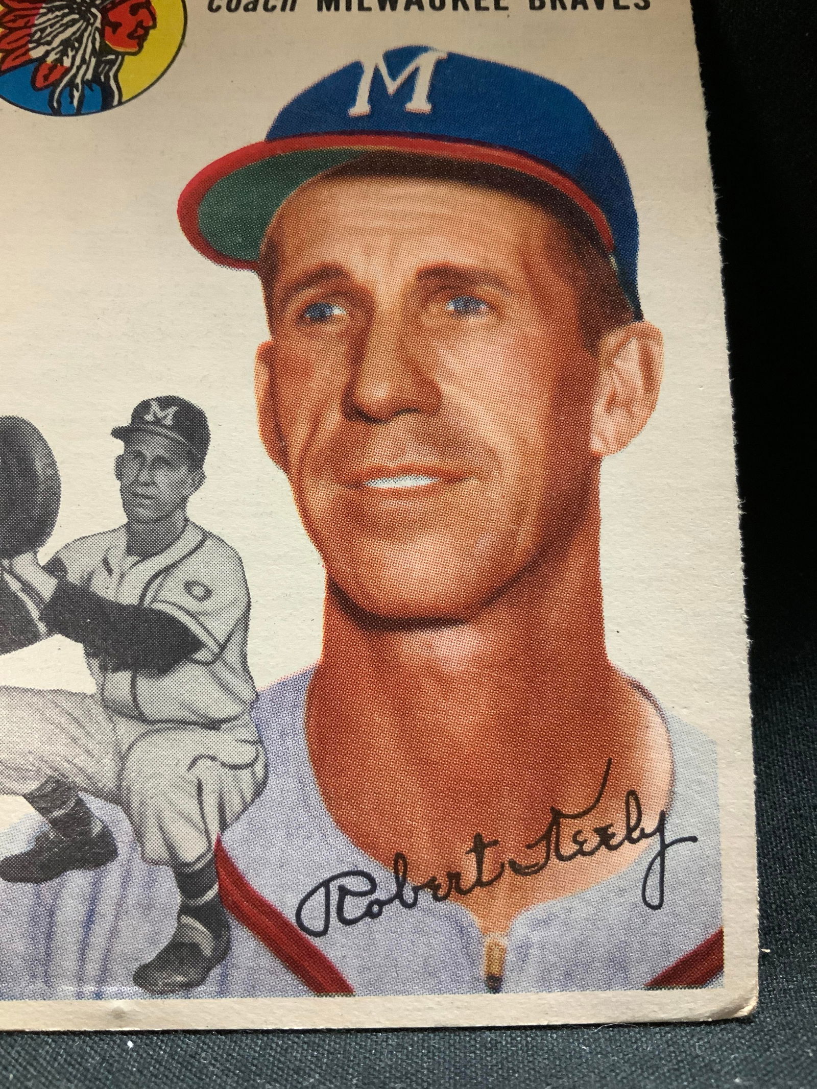 1954 Topps #176 Bob Keely Milwaukee Baseball Crd - 2