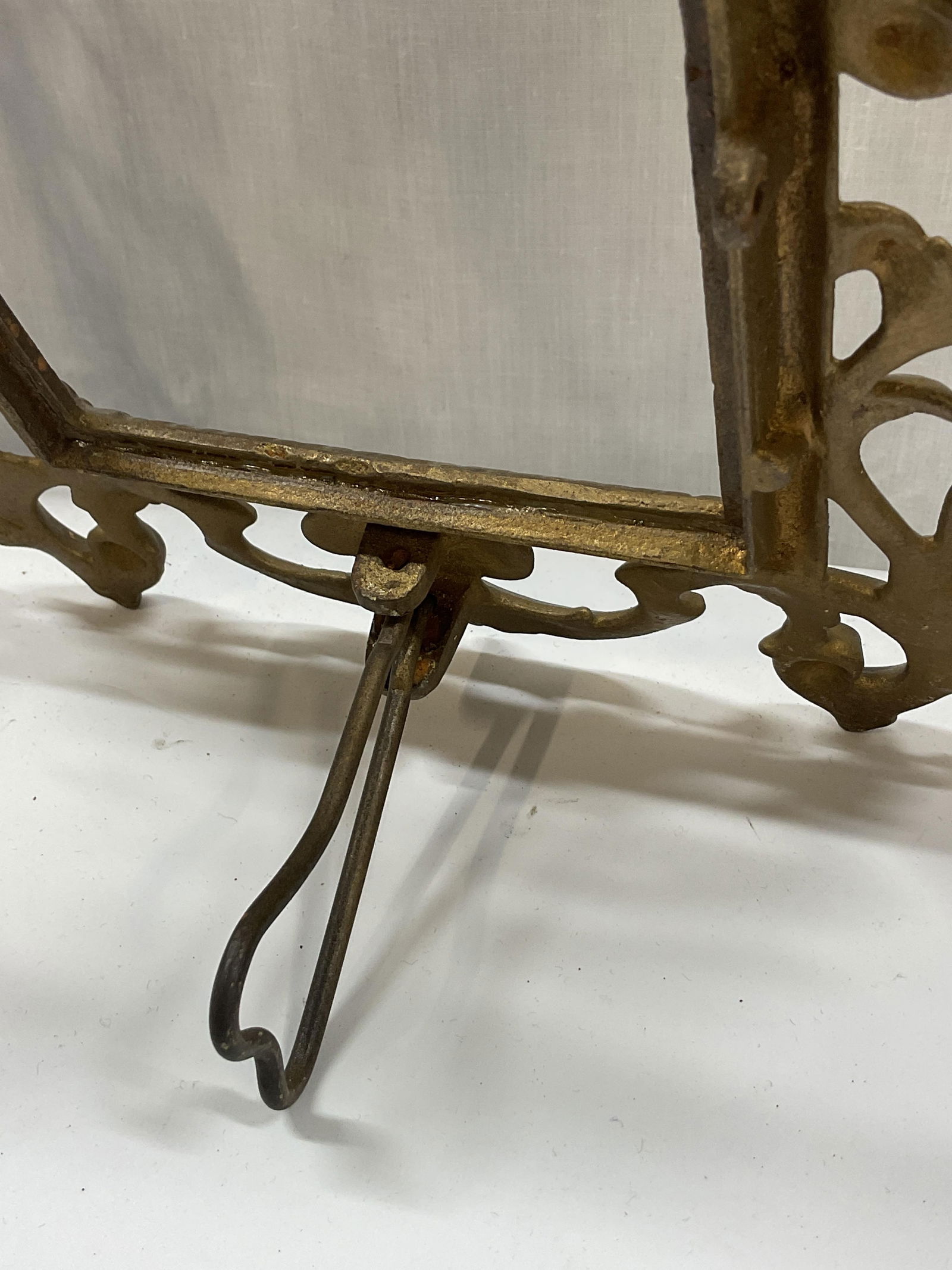 Pair Antq Rococo Style Ornate Brass Frames - 4