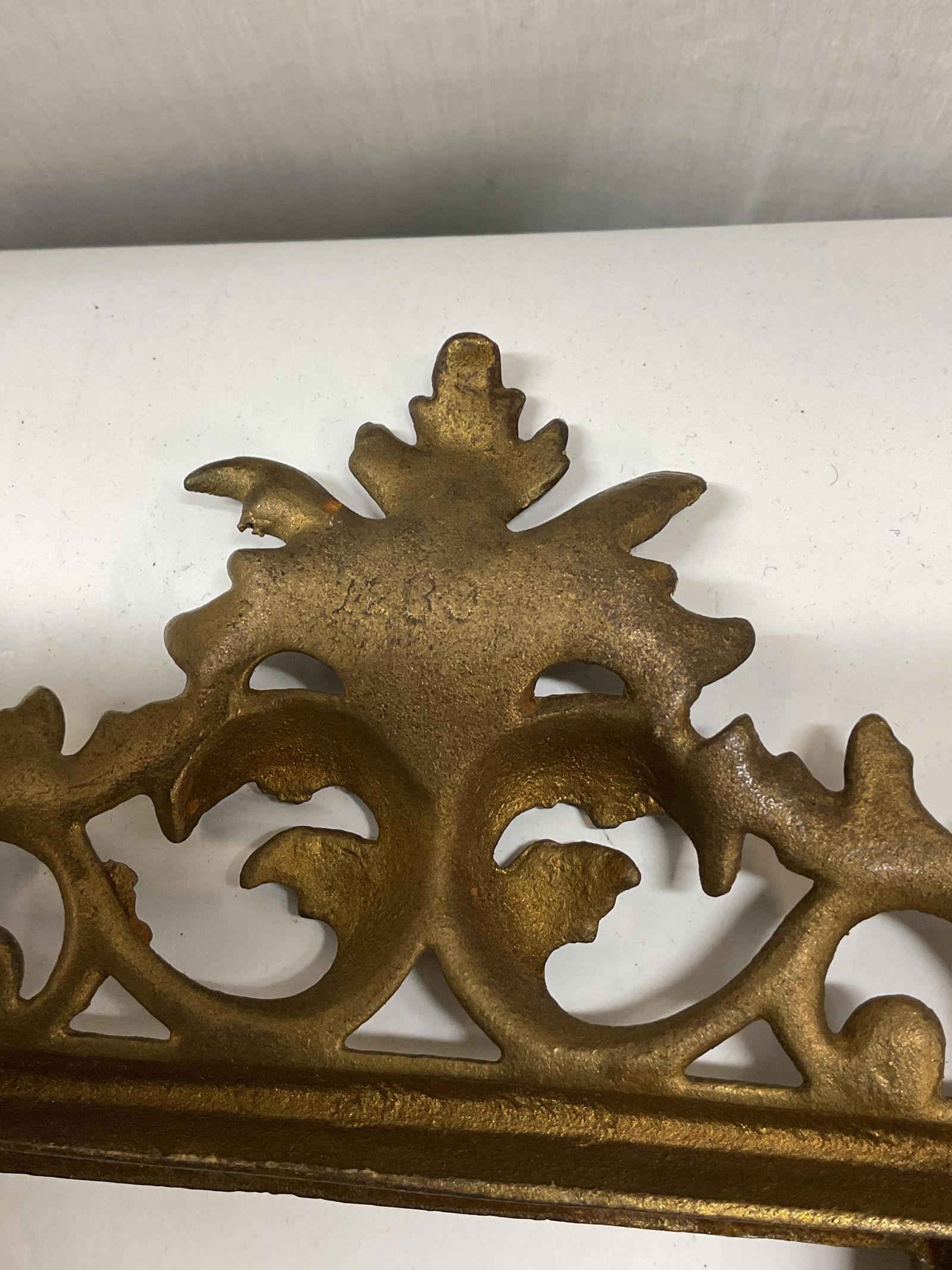 Pair Antq Rococo Style Ornate Brass Frames - 5