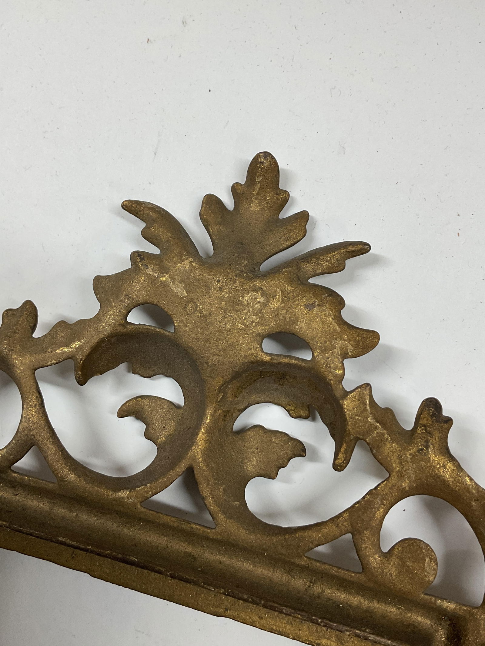 Pair Antq Rococo Style Ornate Brass Frames - 6