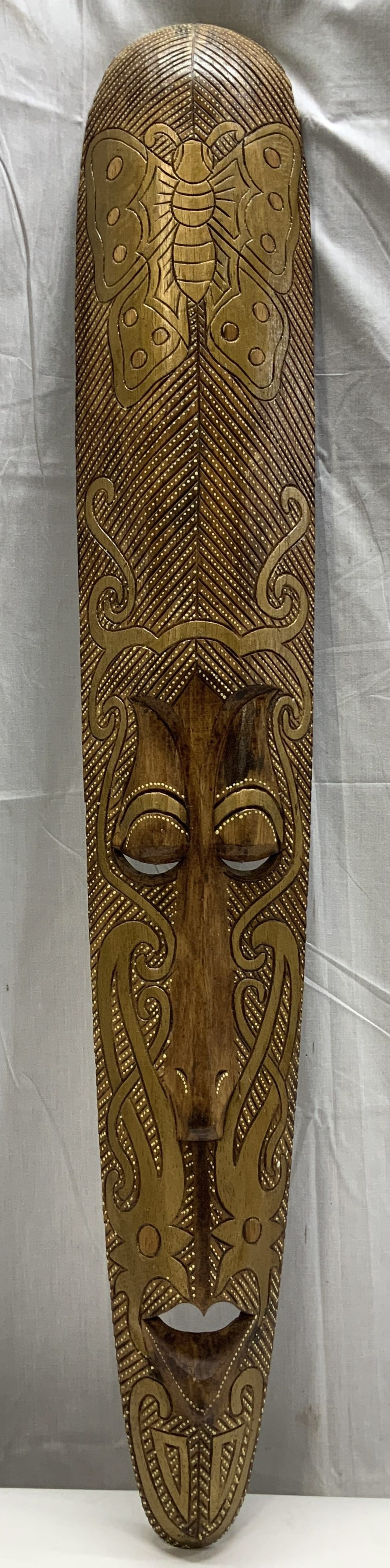 Hand Carved African Wood Mask 39in (1 of 6)