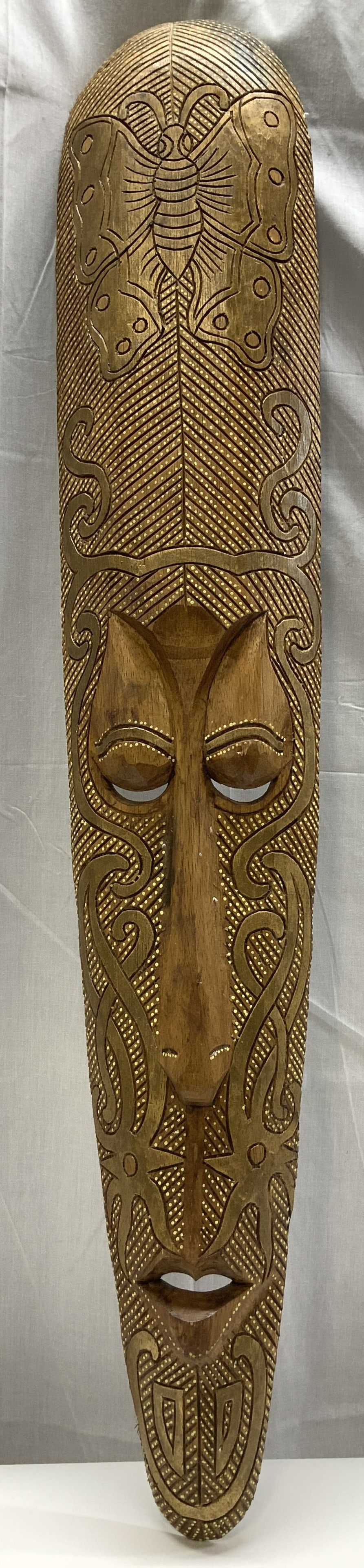 Hand Carved African Wood Mask 39in (1 of 6)