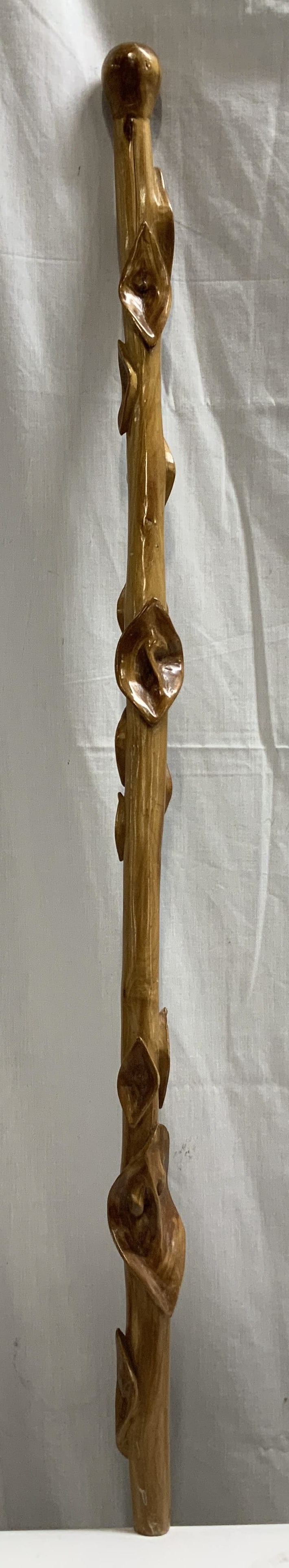 Hand Carved Wooden Walking Stick 35in (1 of 6)