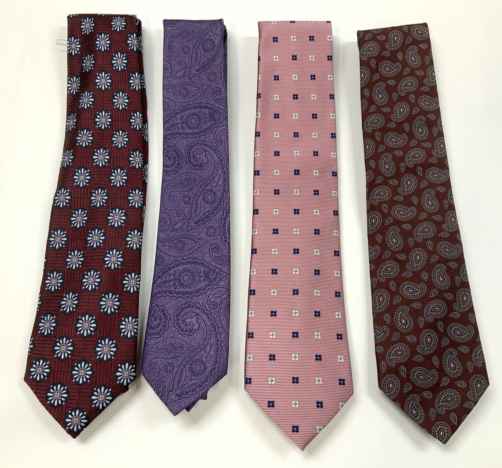 Lot 4 Jos. A. Bank Silk Neckties ITALY, USA (1 of 10)