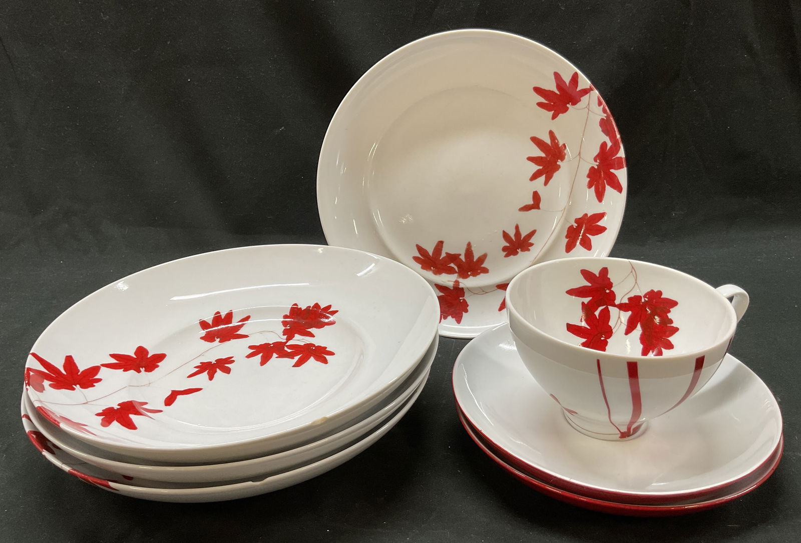 Set 7 Mikasa Pure Red Porcelain Tableware Portugal (1 of 17)