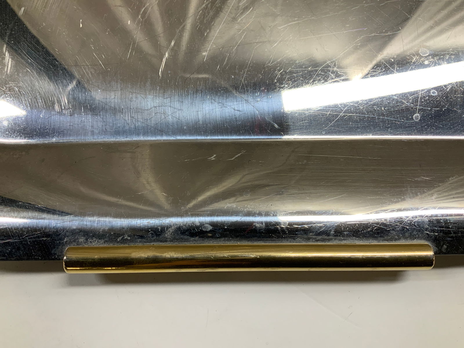 Vtg Rectangular Silver Toned Platter - 4