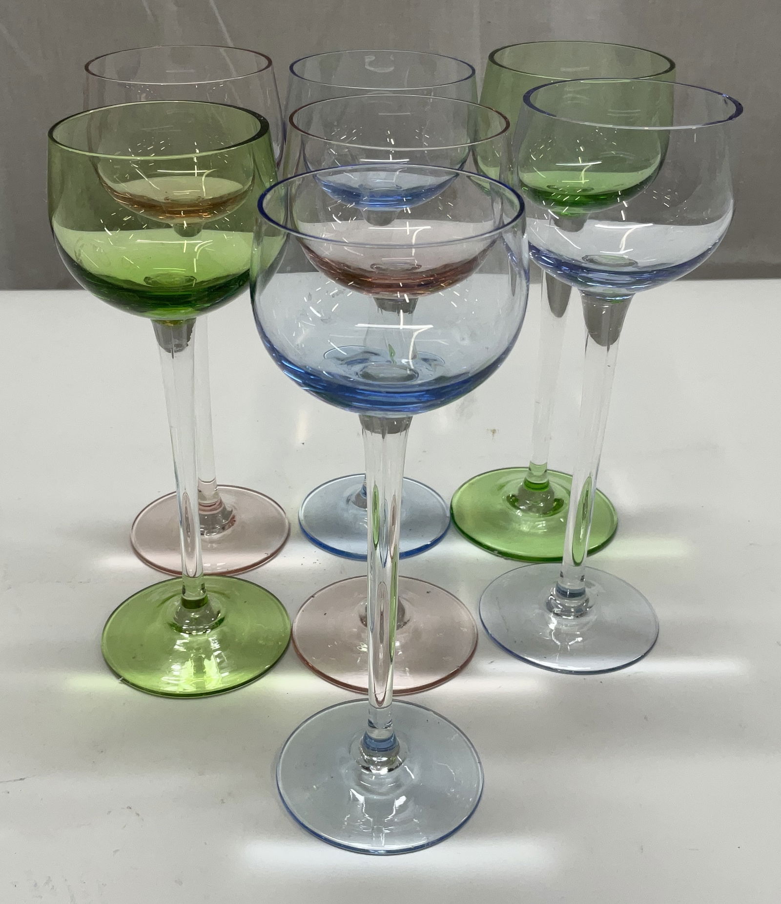 Lot 7 VTG Colorful Stemmed Glasses (1 of 11)