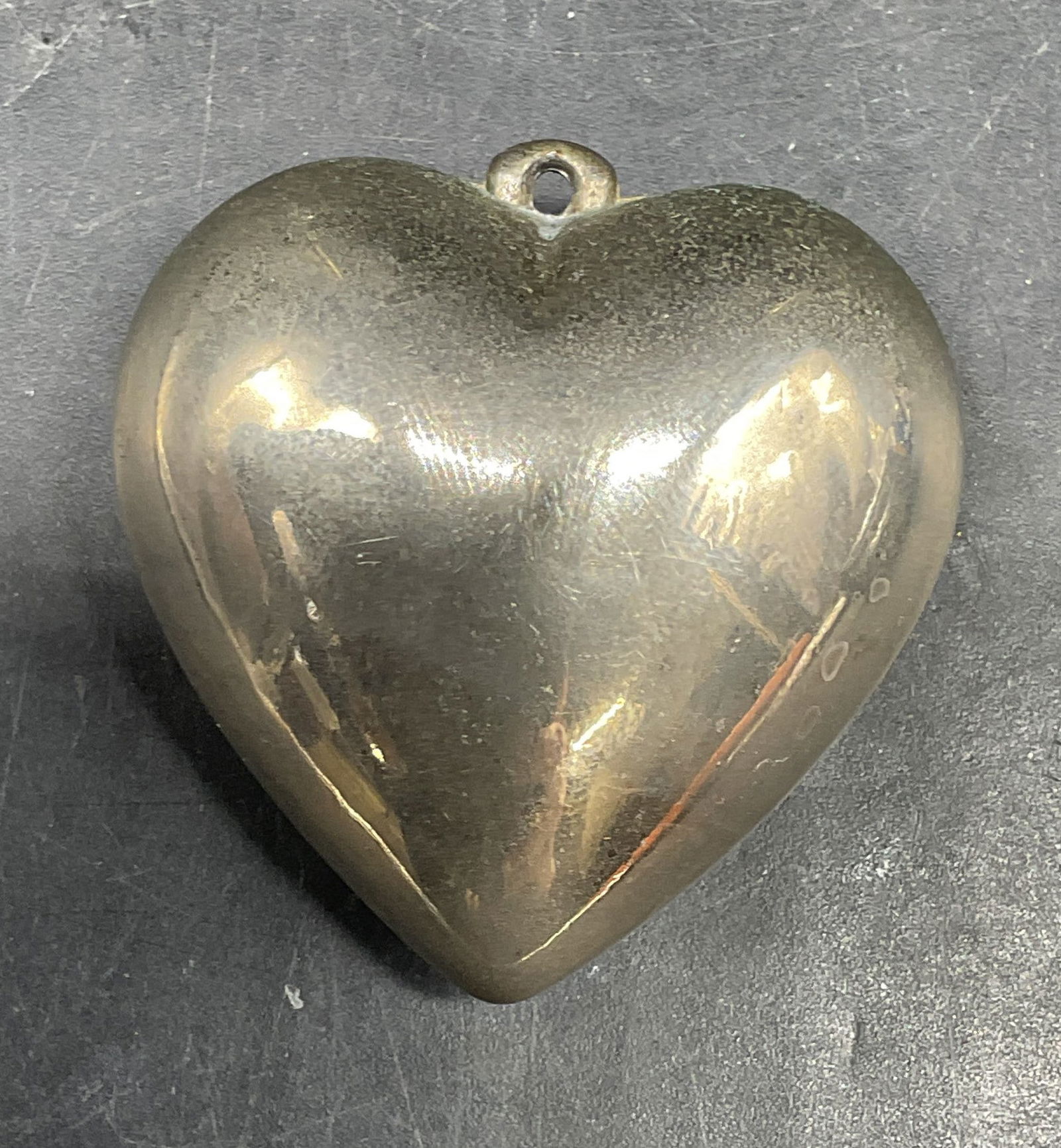 Vintage Silver Tone Heart Pendant 1.75In (1 of 6)