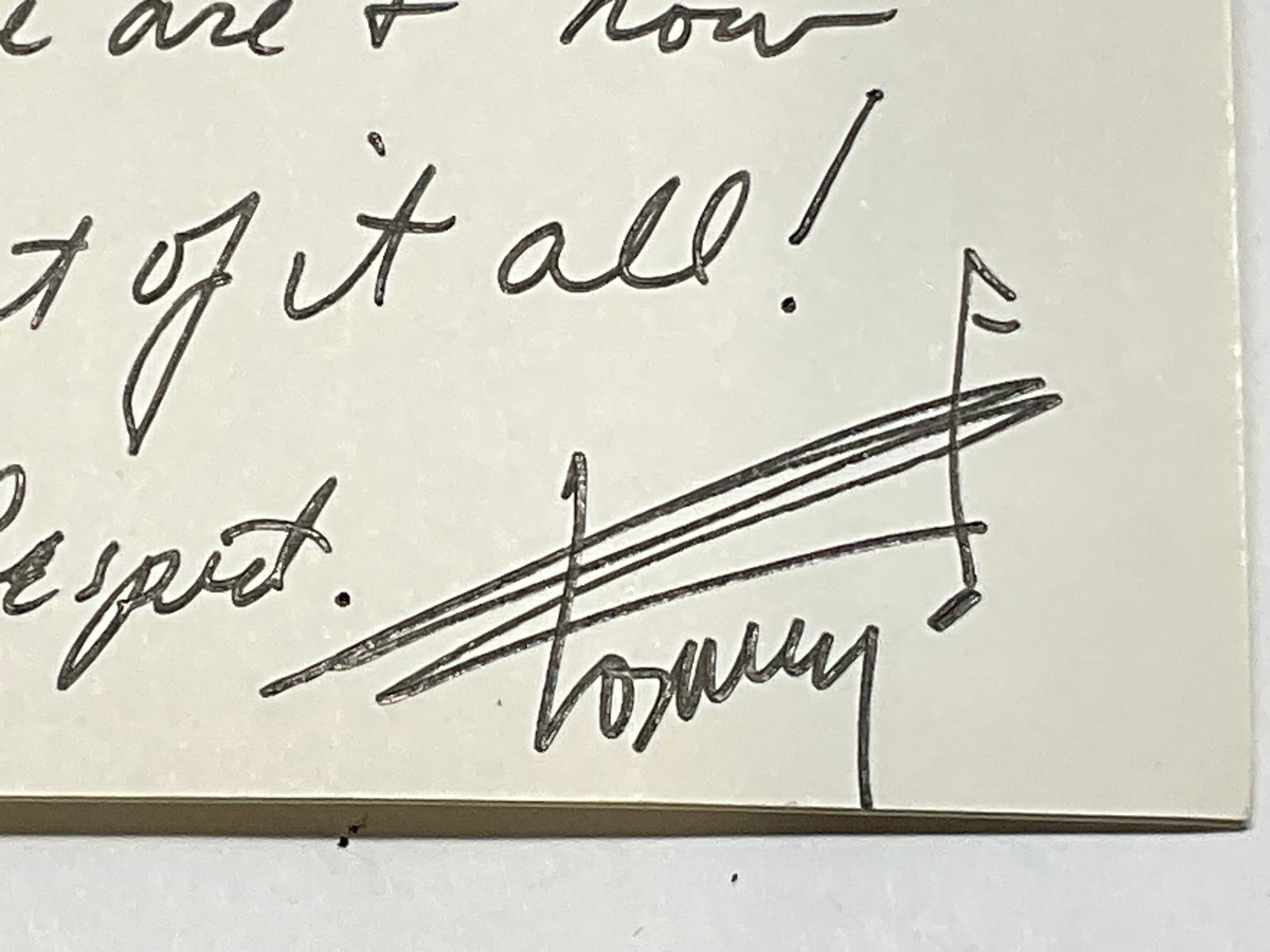 Signed Personalized Notes from Tommy Tune - 4