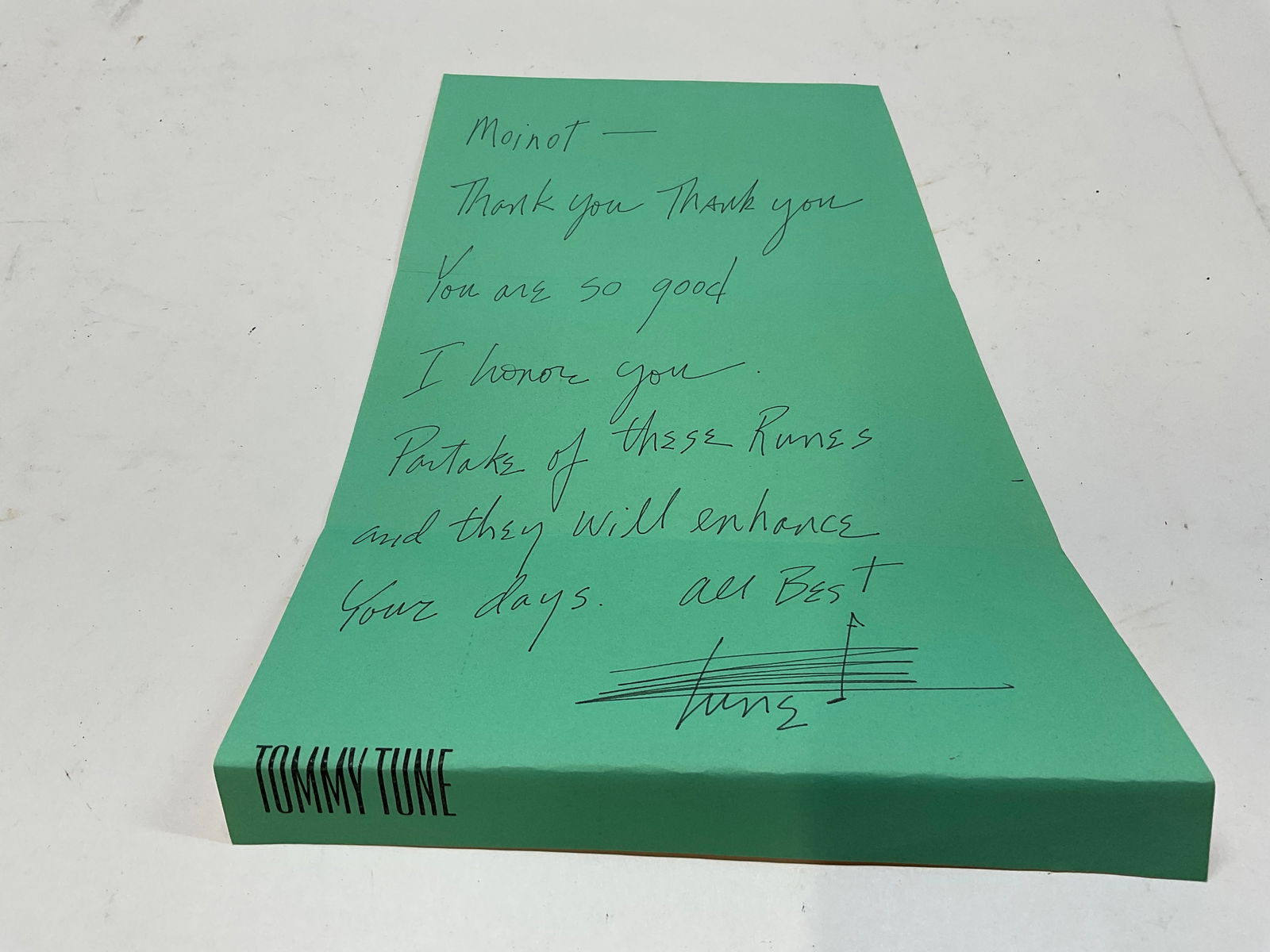 Signed Personalized Notes from Tommy Tune - 5
