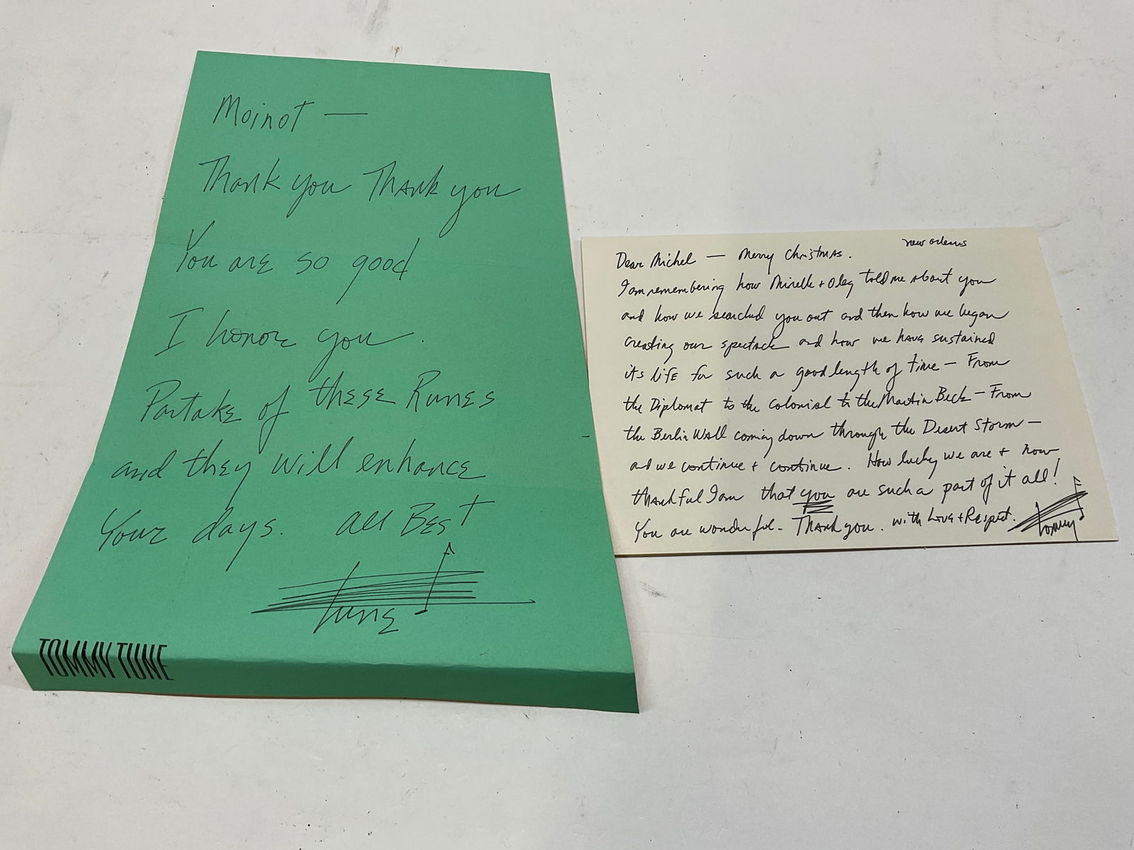 Signed Personalized Notes from Tommy Tune - 7