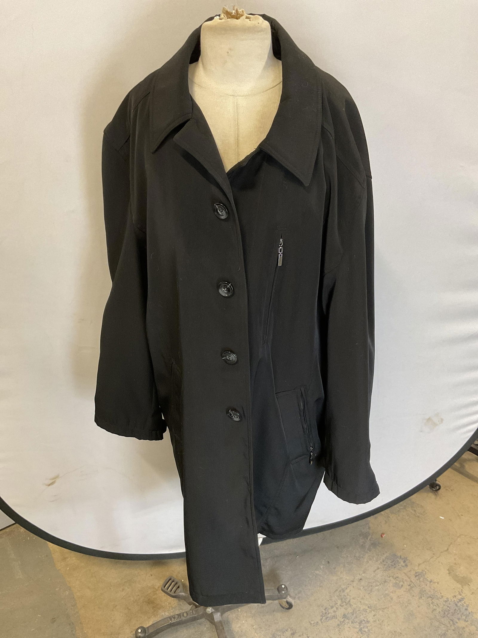 Orvieto Black Buttoned Coat - 2
