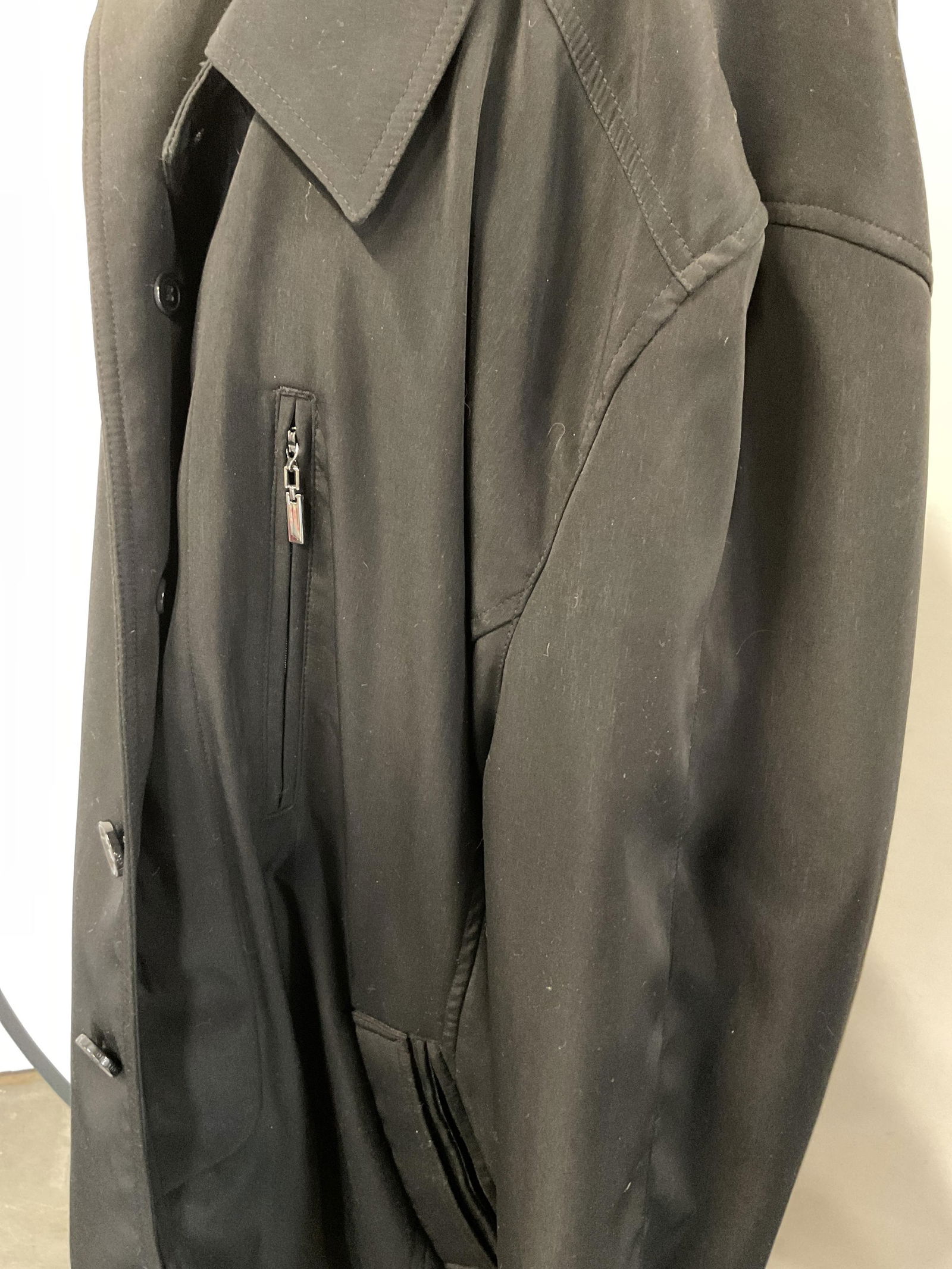 Orvieto Black Buttoned Coat - 6