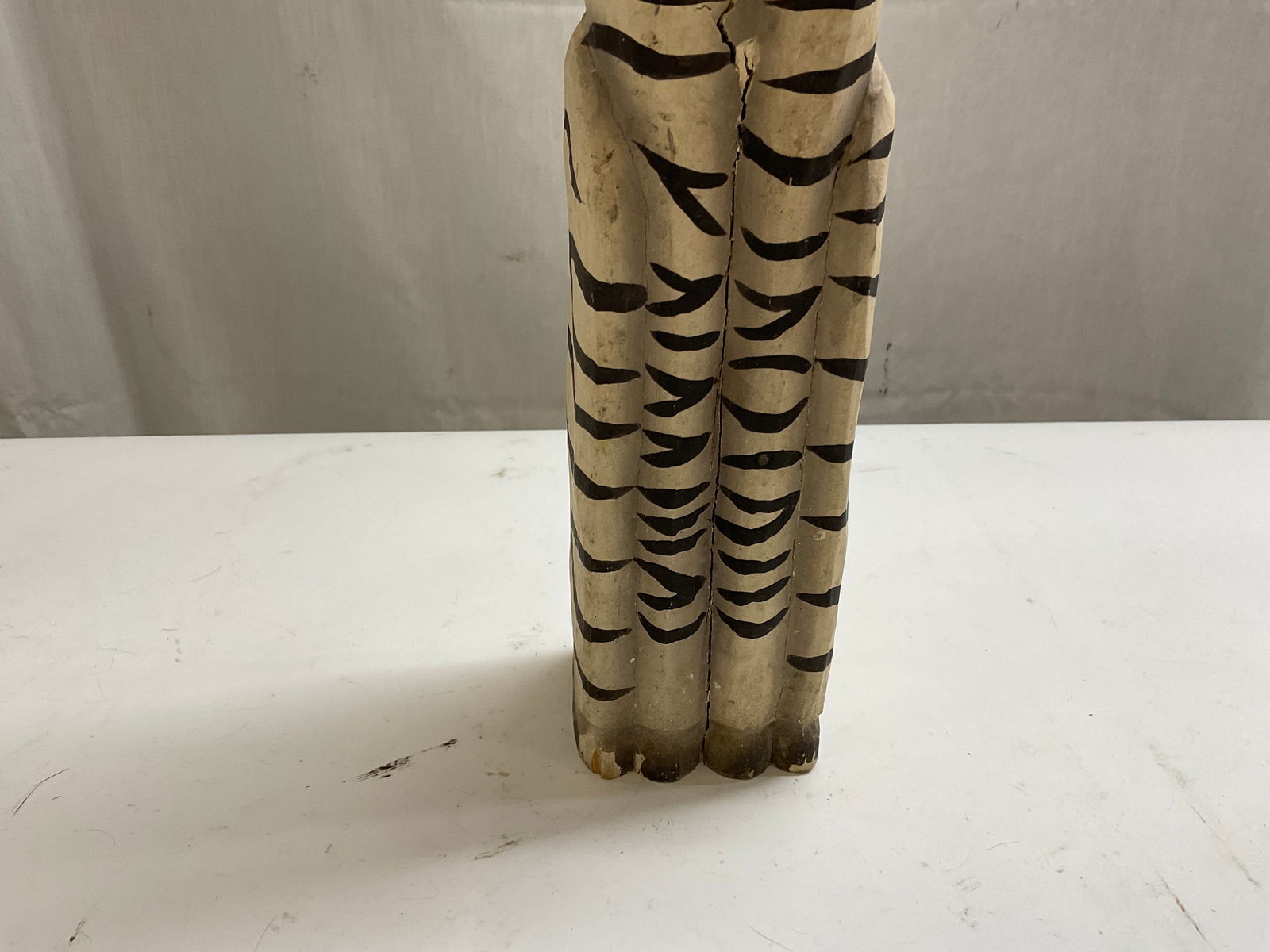 Signed Carved Zebra Statue - 4