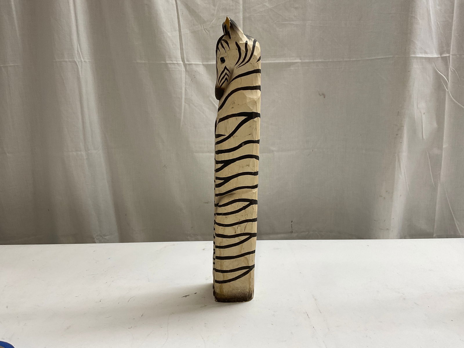 Signed Carved Zebra Statue - 5
