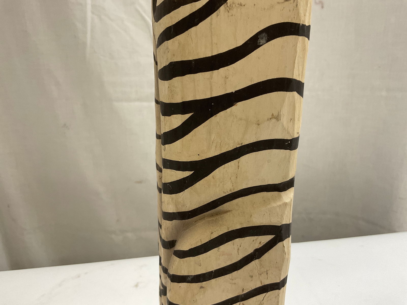 Signed Carved Zebra Statue - 6