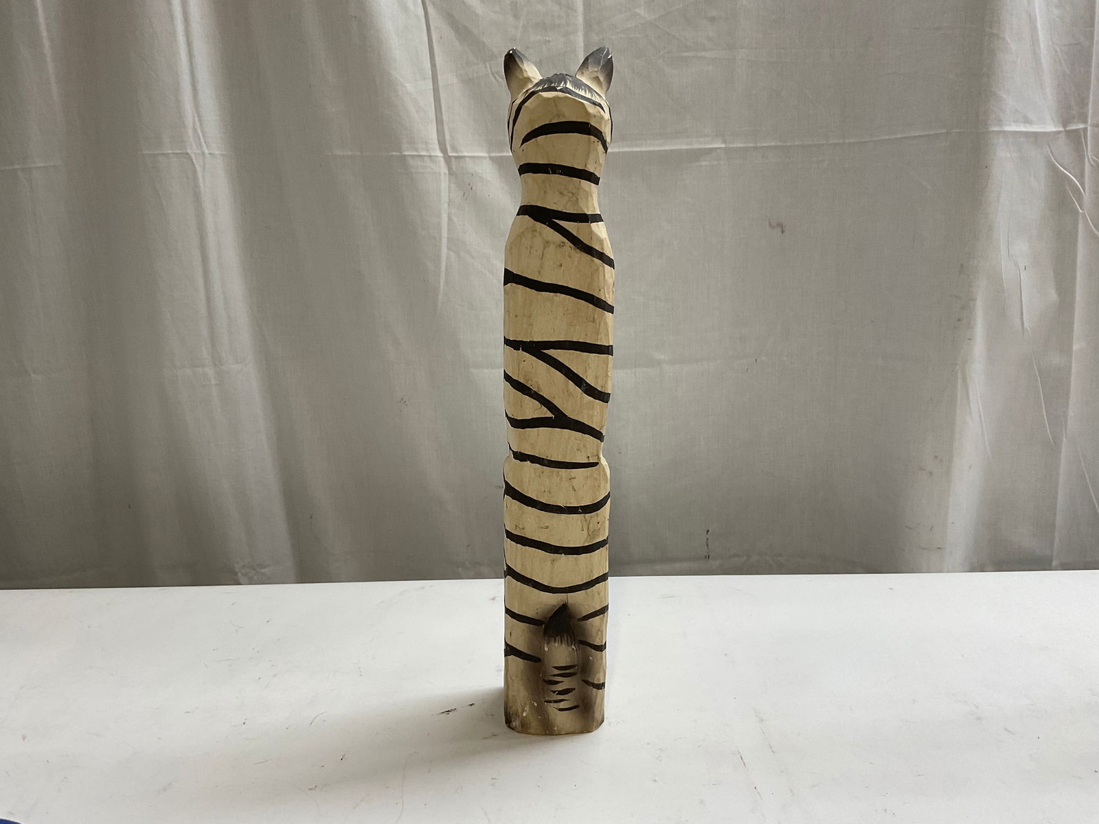 Signed Carved Zebra Statue - 7