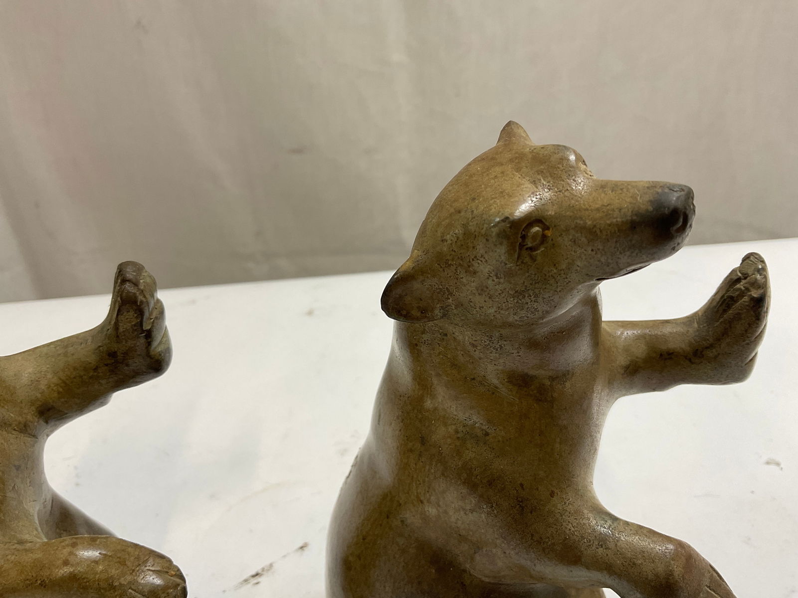 Pair Cast Iron Bear Bookends - 6