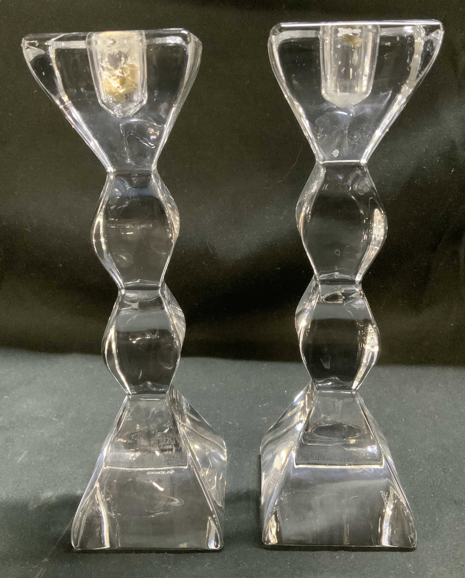 Pair Lenox Ovations Crystal Candle Holders (1 of 6)
