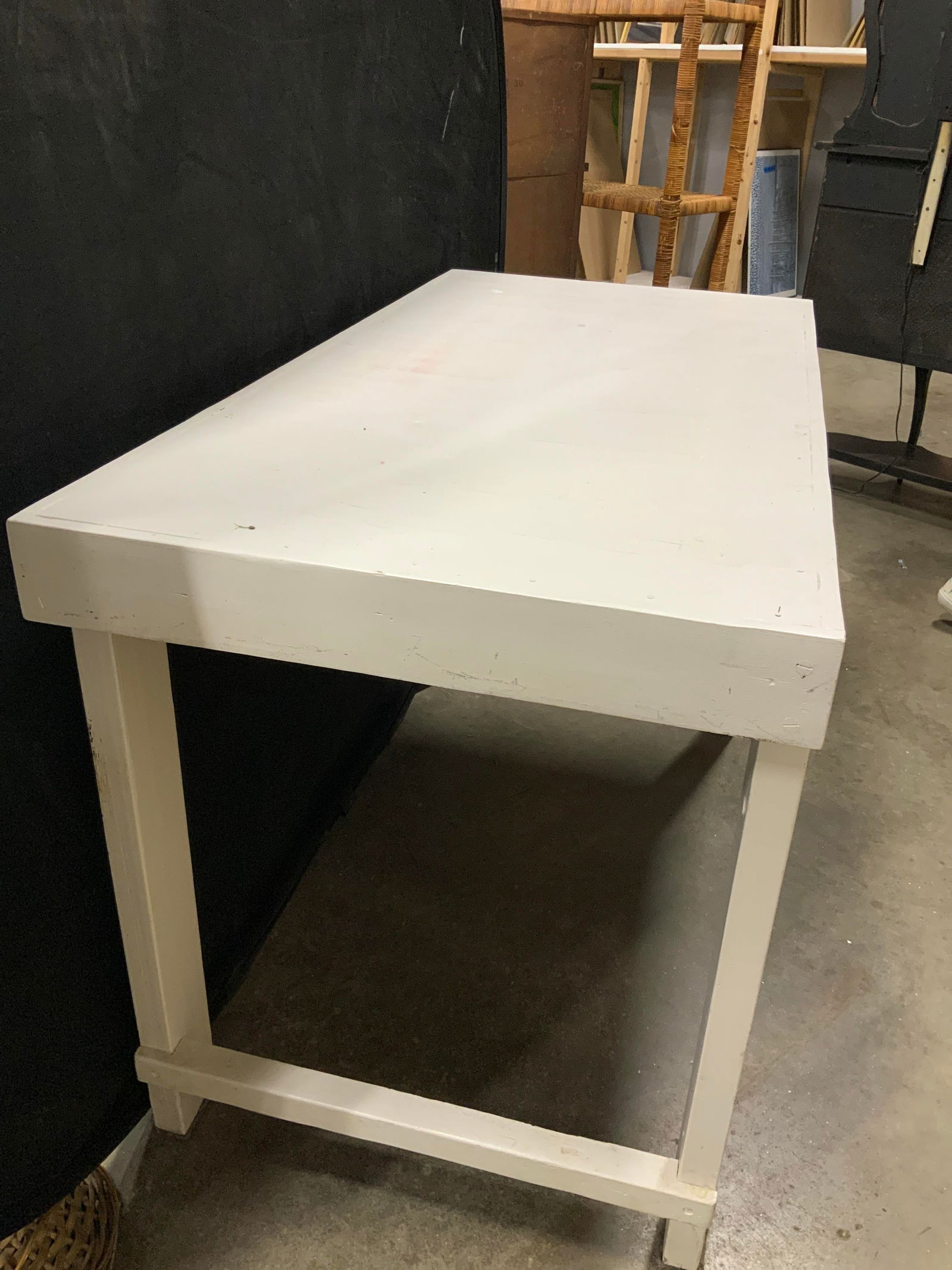 Vtg Wooden Rectangular Table - 2