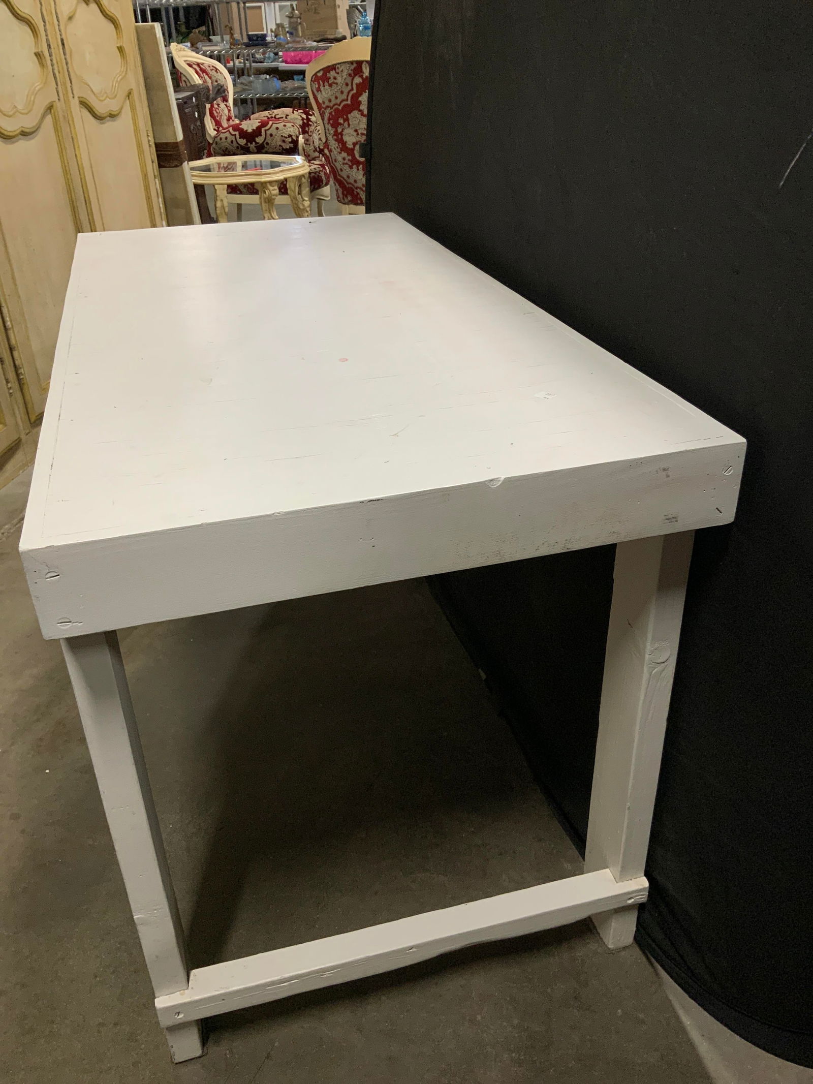 Vtg Wooden Rectangular Table - 3