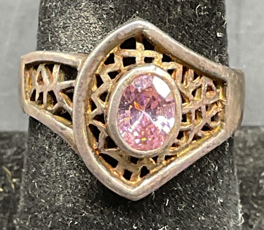 Signed Sterling Silver Semiprecious Ring (1 of 6)