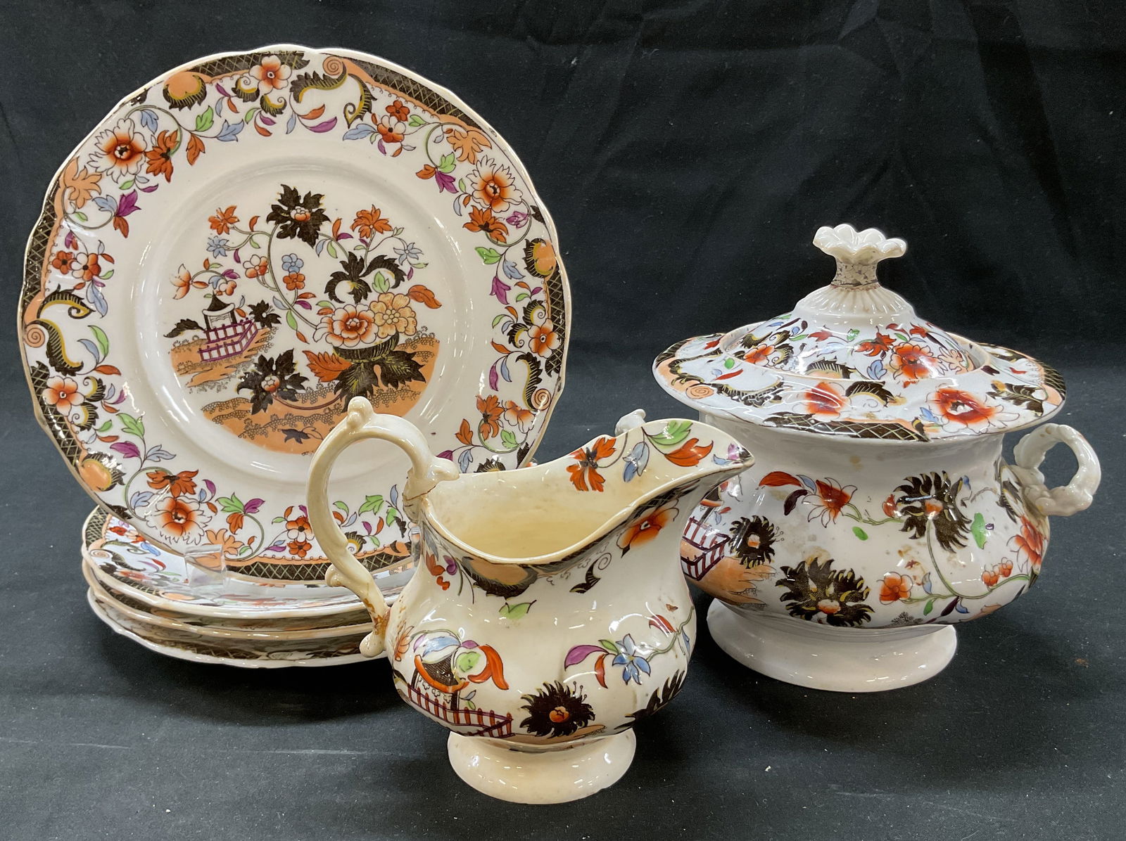 Set 7 Antique Minton Porcelain Tableware (1 of 16)