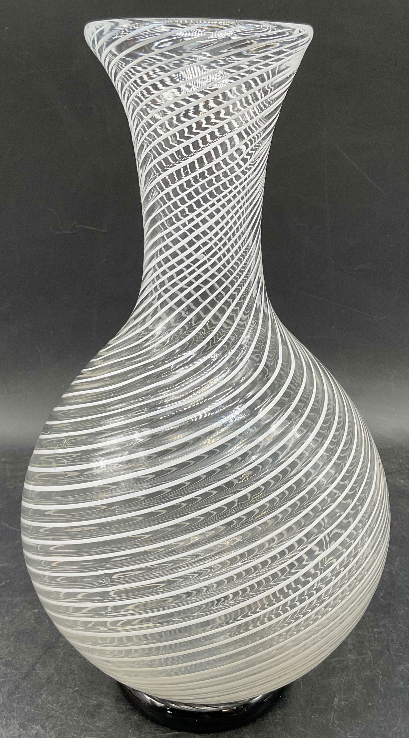 Vintage Hand Blown Spiral Art Glass Vase (1 of 7)