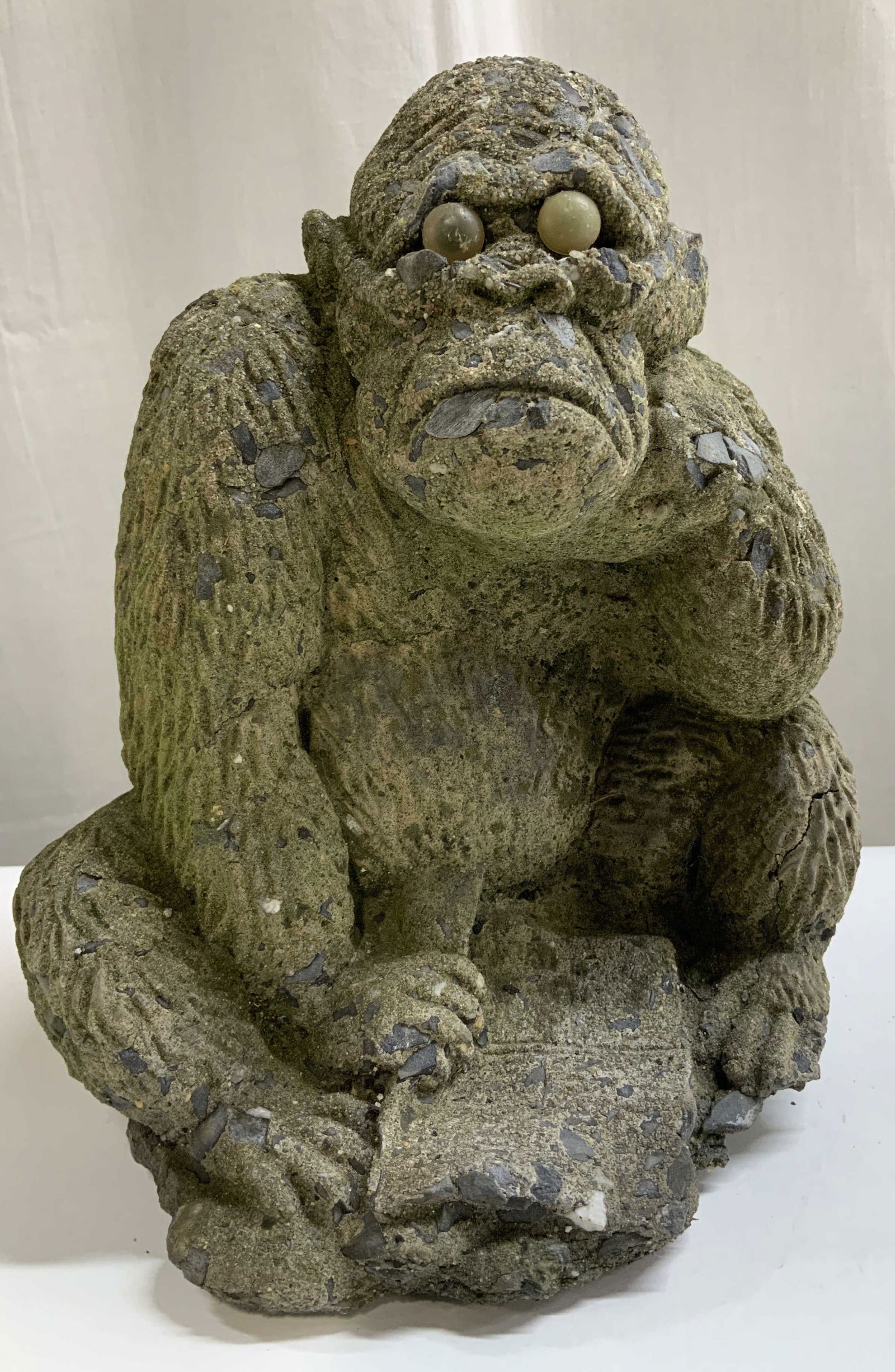 Sitting Gorilla Concrete Garden Statue (1 of 6)