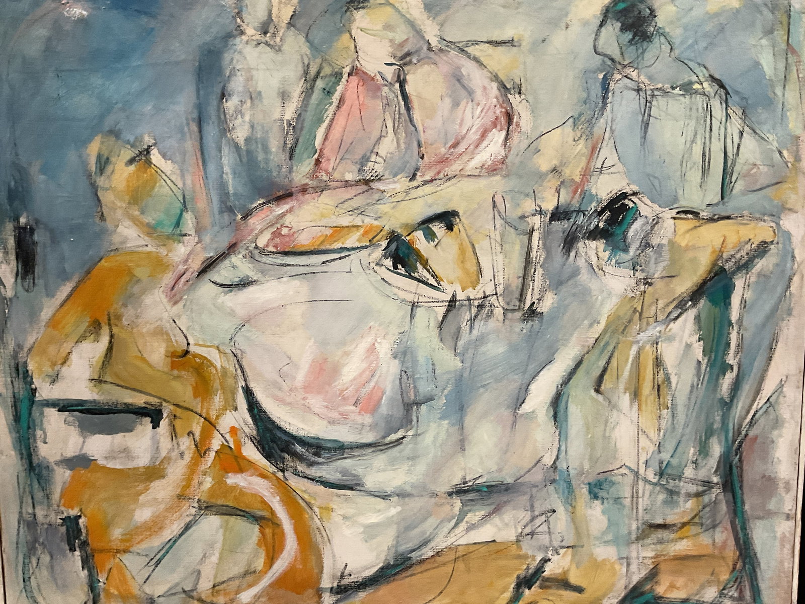 Rita Lipton Irish B.1916 Abstract Painting 38in - 2