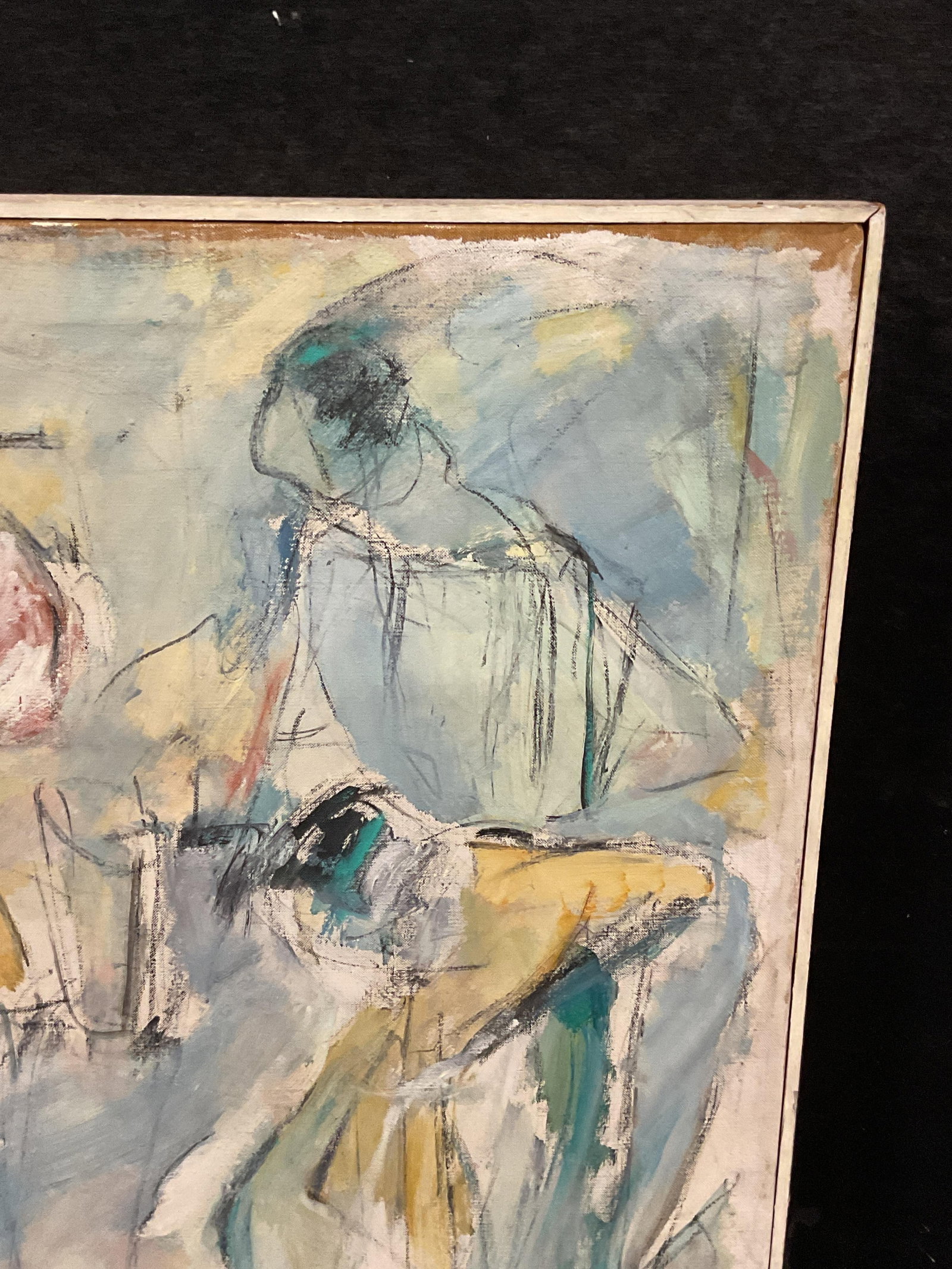 Rita Lipton Irish B.1916 Abstract Painting 38in - 5