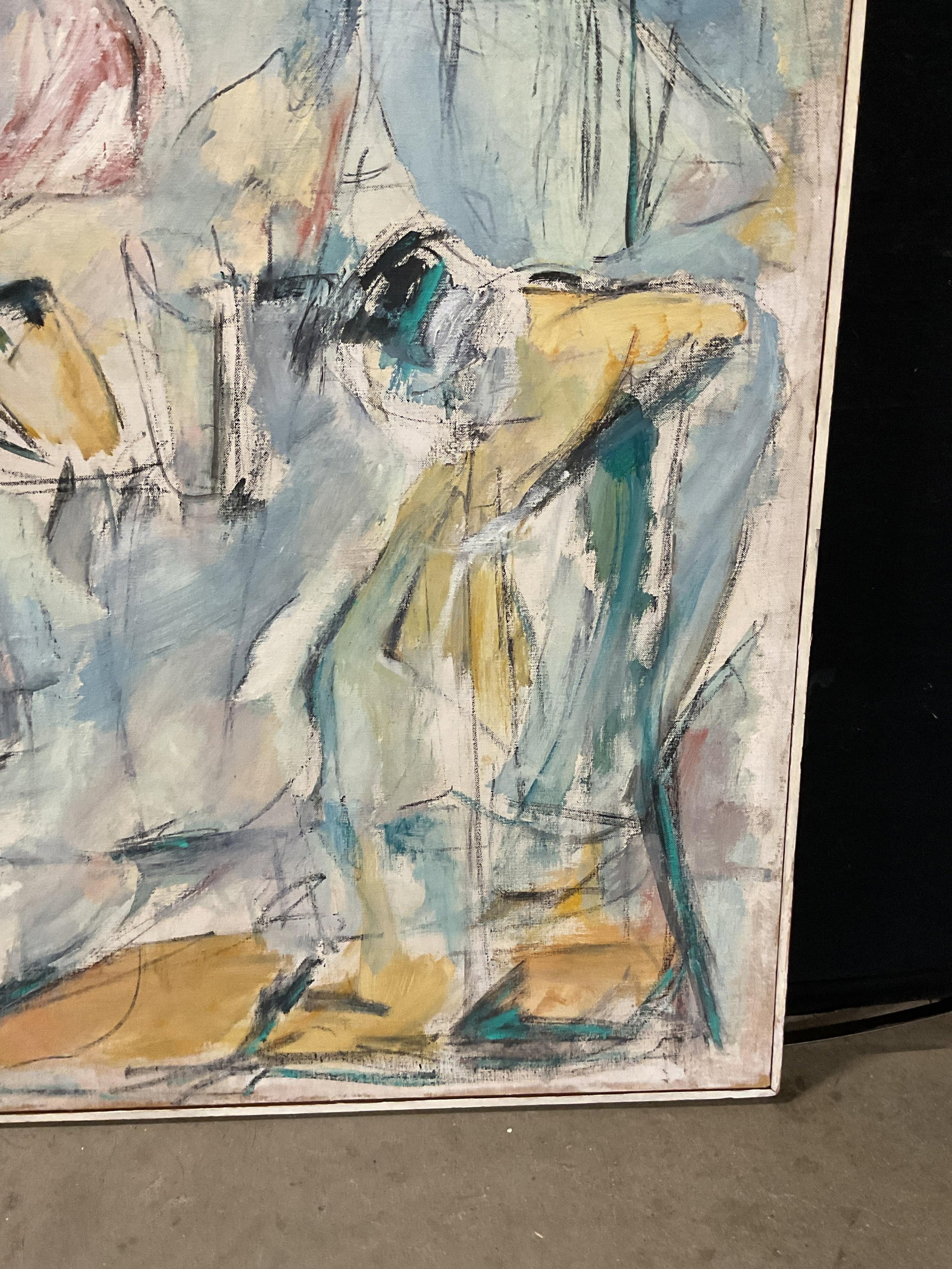 Rita Lipton Irish B.1916 Abstract Painting 38in - 6