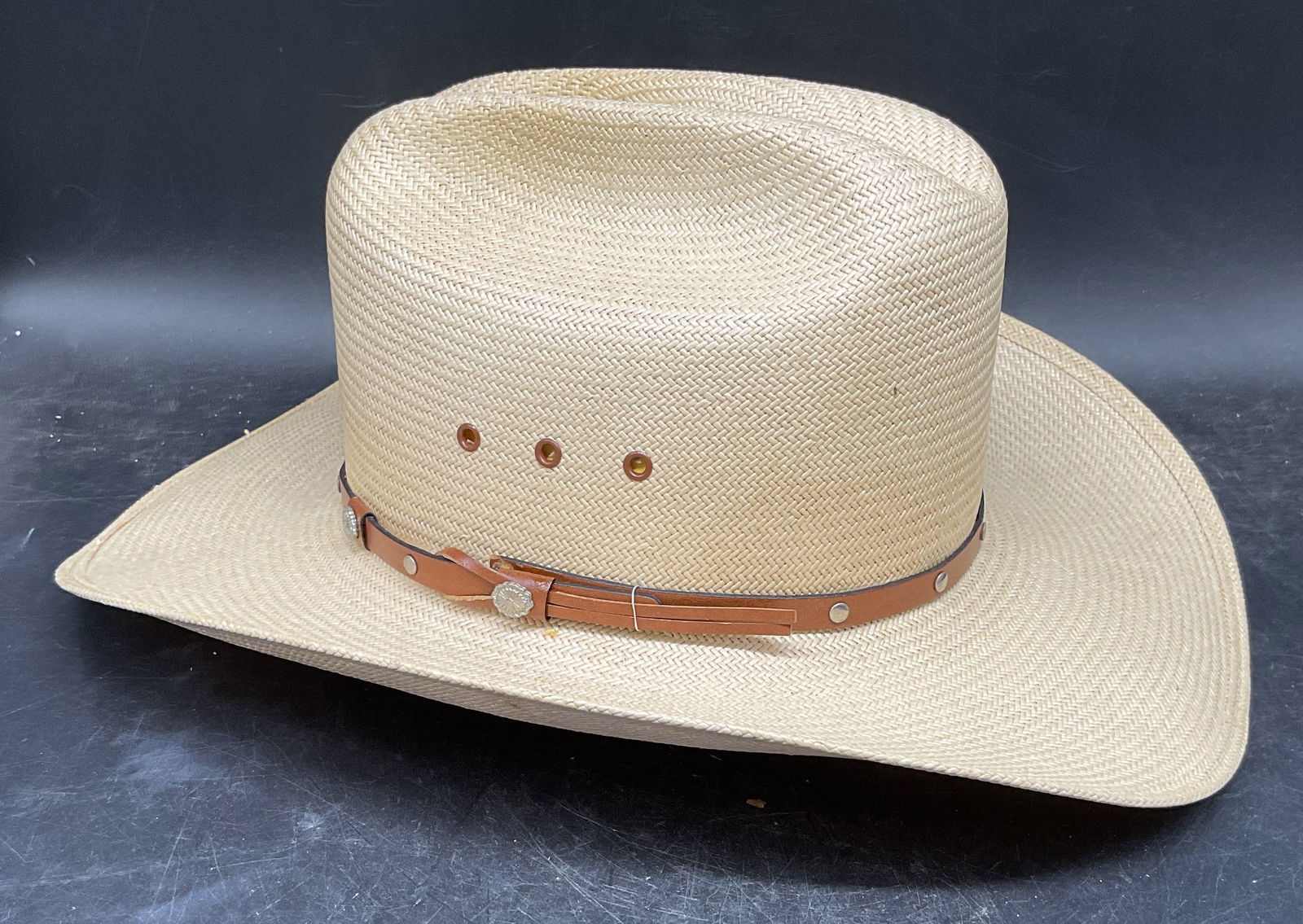 Stetson Panama Cowboy Straw Hat (1 of 6)