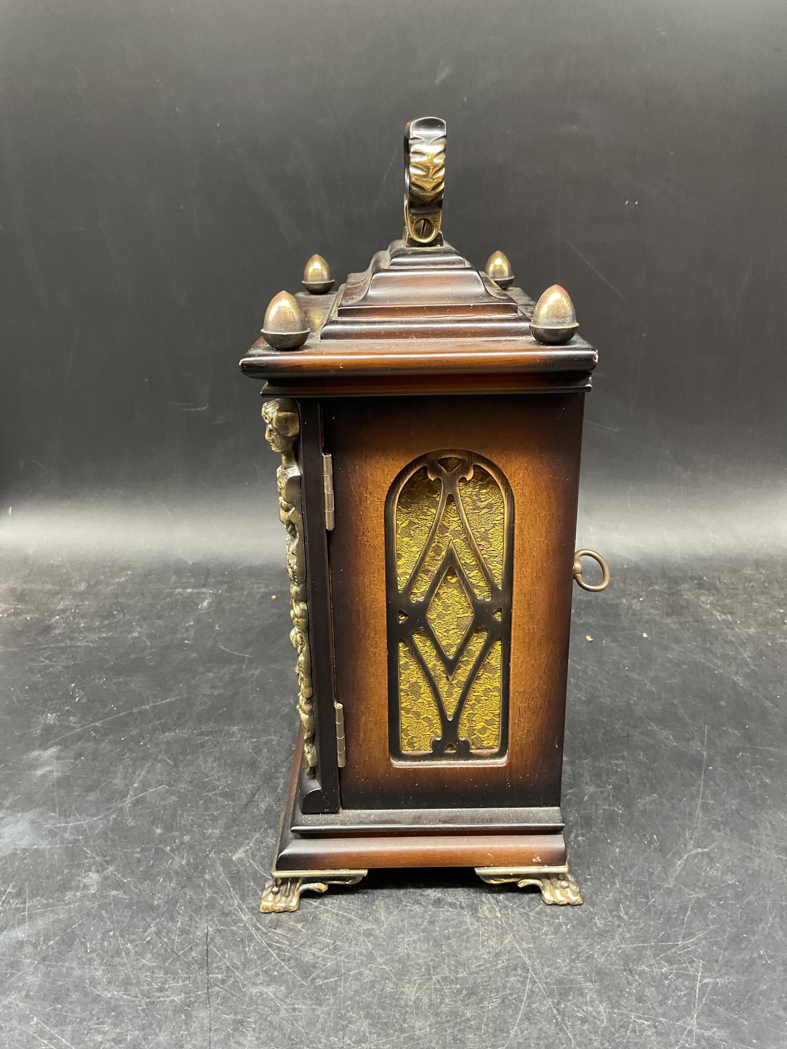 Signed German Moon Phase Mantel Clock - 3