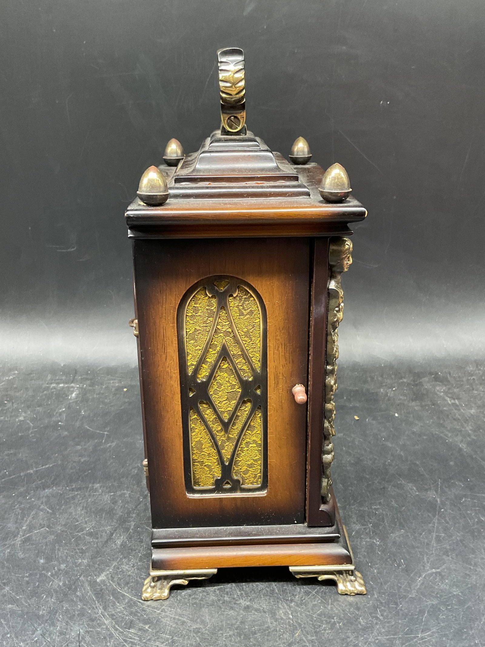 Signed German Moon Phase Mantel Clock - 6