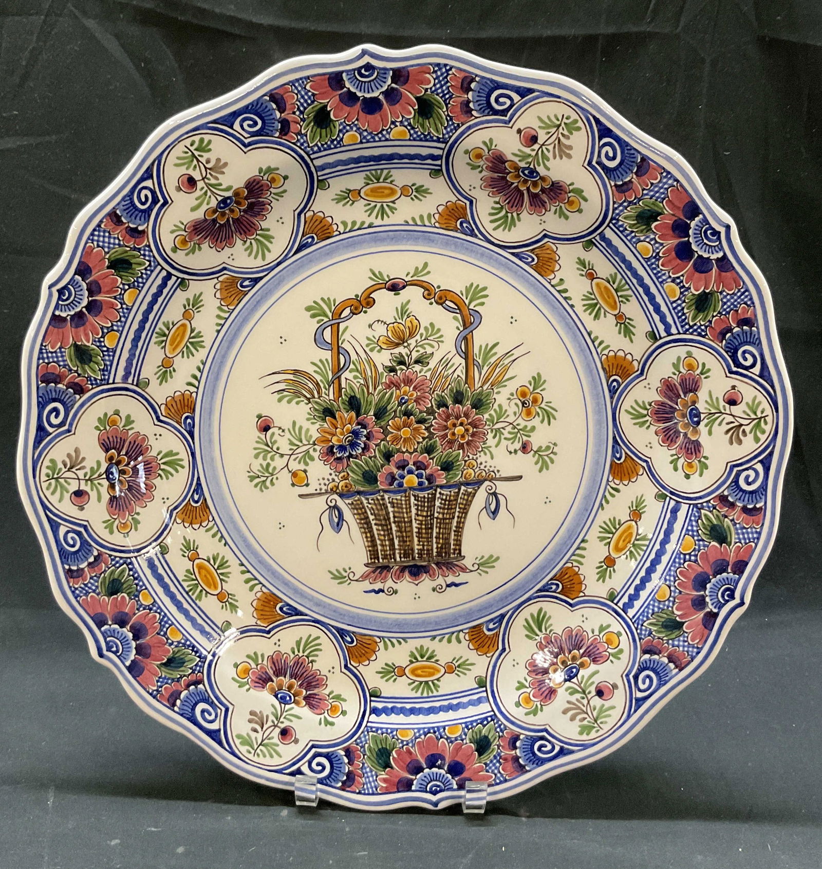 SGND Delft Hand Painted Ceramic XL Platter 17in (1 of 8)