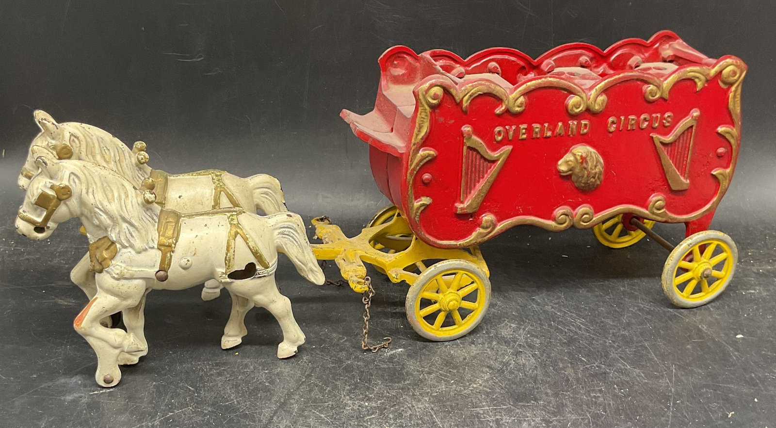 Vintage Kenton Iron Overland Circus Wagon Toy USA (1 of 9)