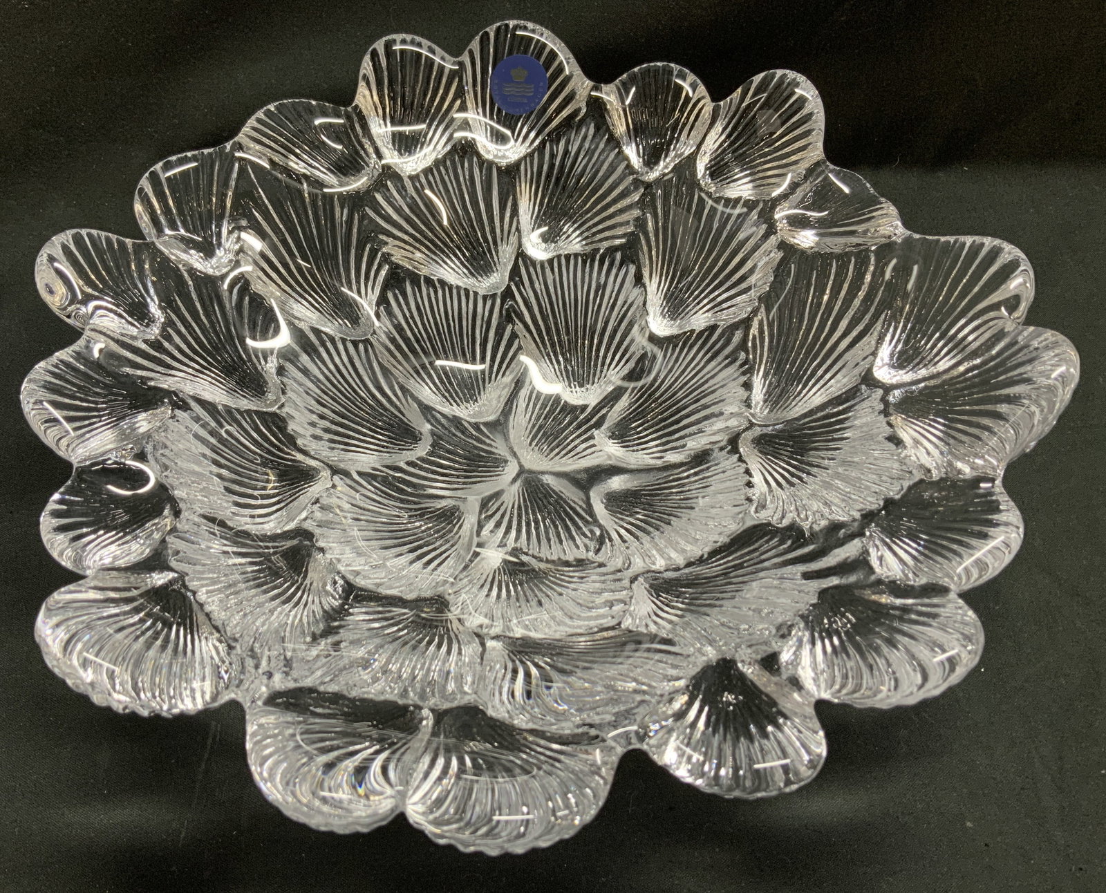 Vtg Royal Copenhagen Crystal Shell Bowl (1 of 6)