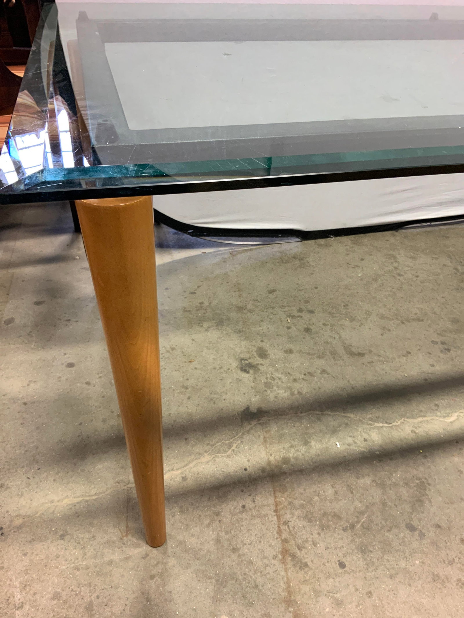 MCM Rectangular Glass Dining Table - 4