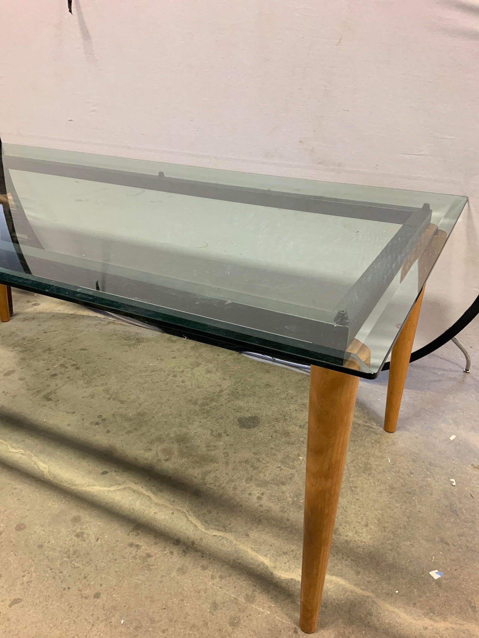 MCM Rectangular Glass Dining Table - 6