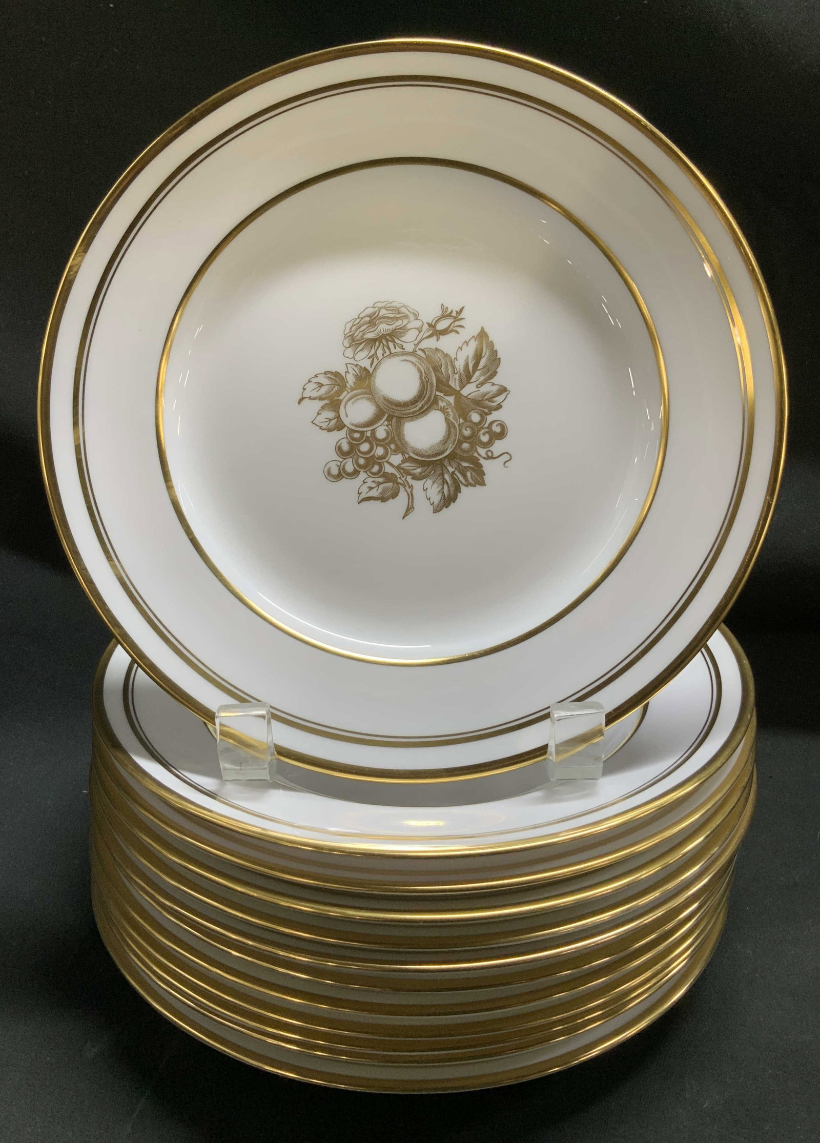 St12 Vtg Spode Bone China Golden Harvest Plates ENG (1 of 6)