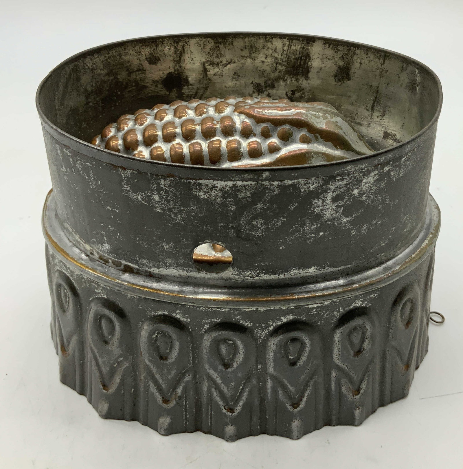 Antique Tin & Copper Corn Jello Mold (1 of 6)