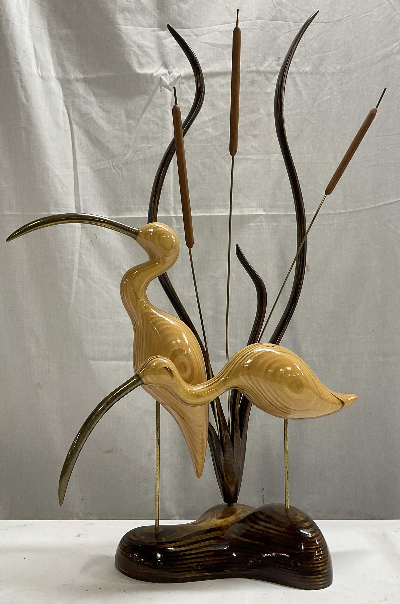 SGN William J Watson Wood Marsh Birds Statue 26in (1 of 12)