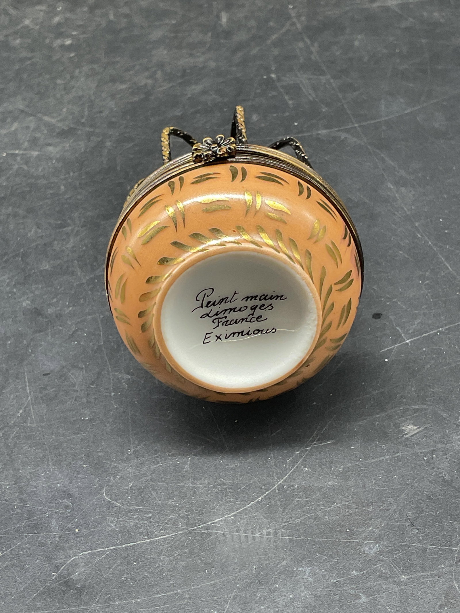 Eximious Limoges Porc Birdcage Trinket Box - 6