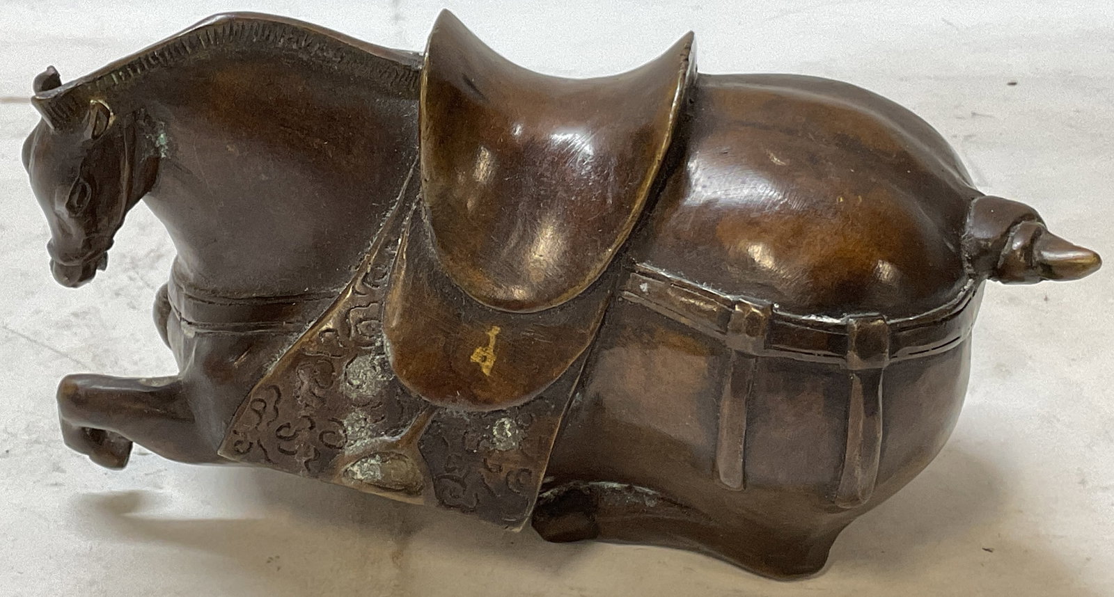 Antq Solid Bronze Asian Horse Figure (1 of 10)