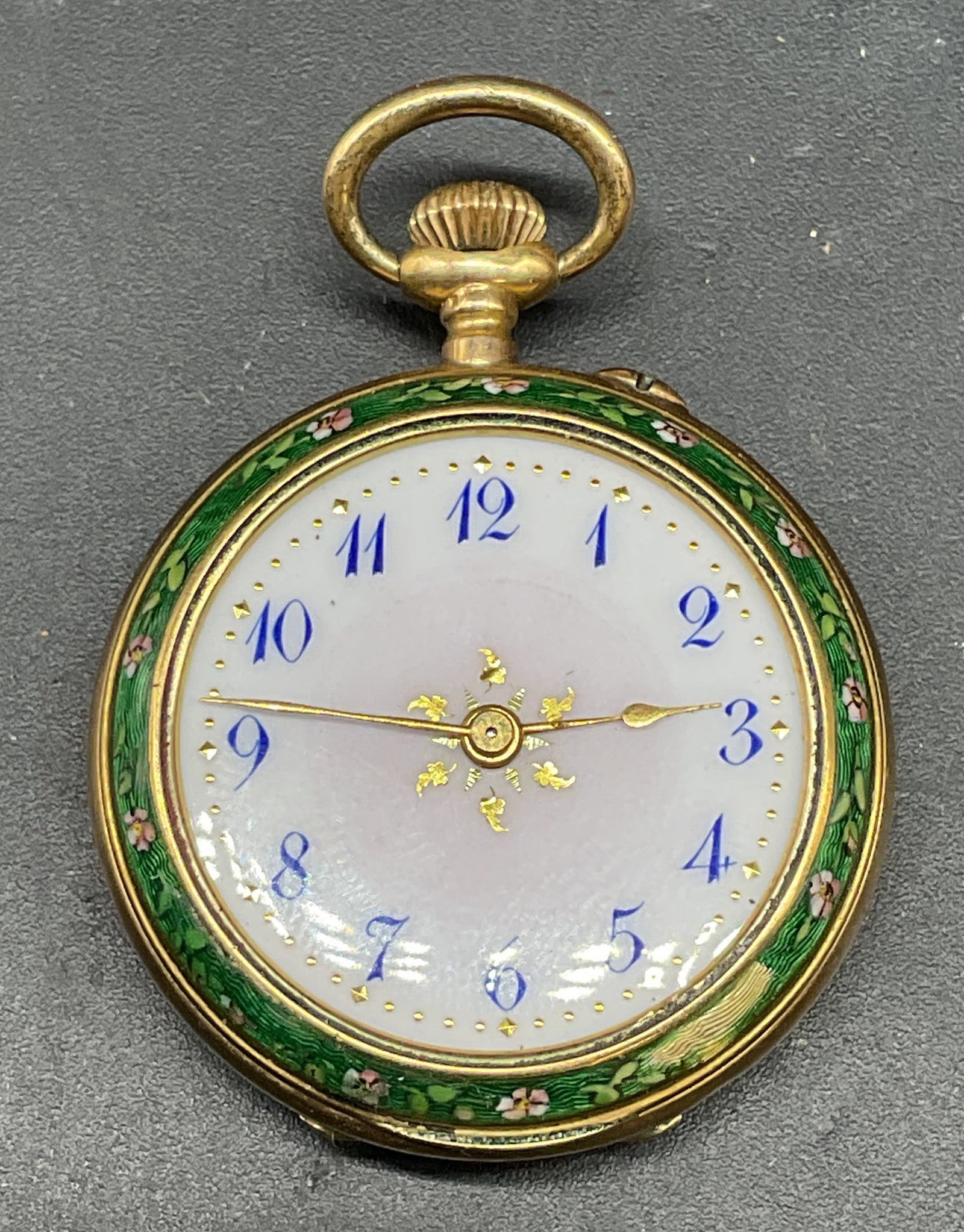 Antique 14K Gold Guilloche Pocket Watch (1 of 6)